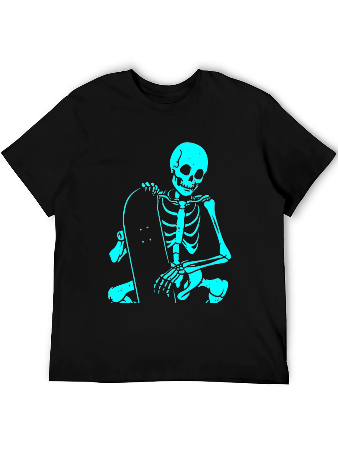 Skeleton Skateboarder Black T-Shirt
