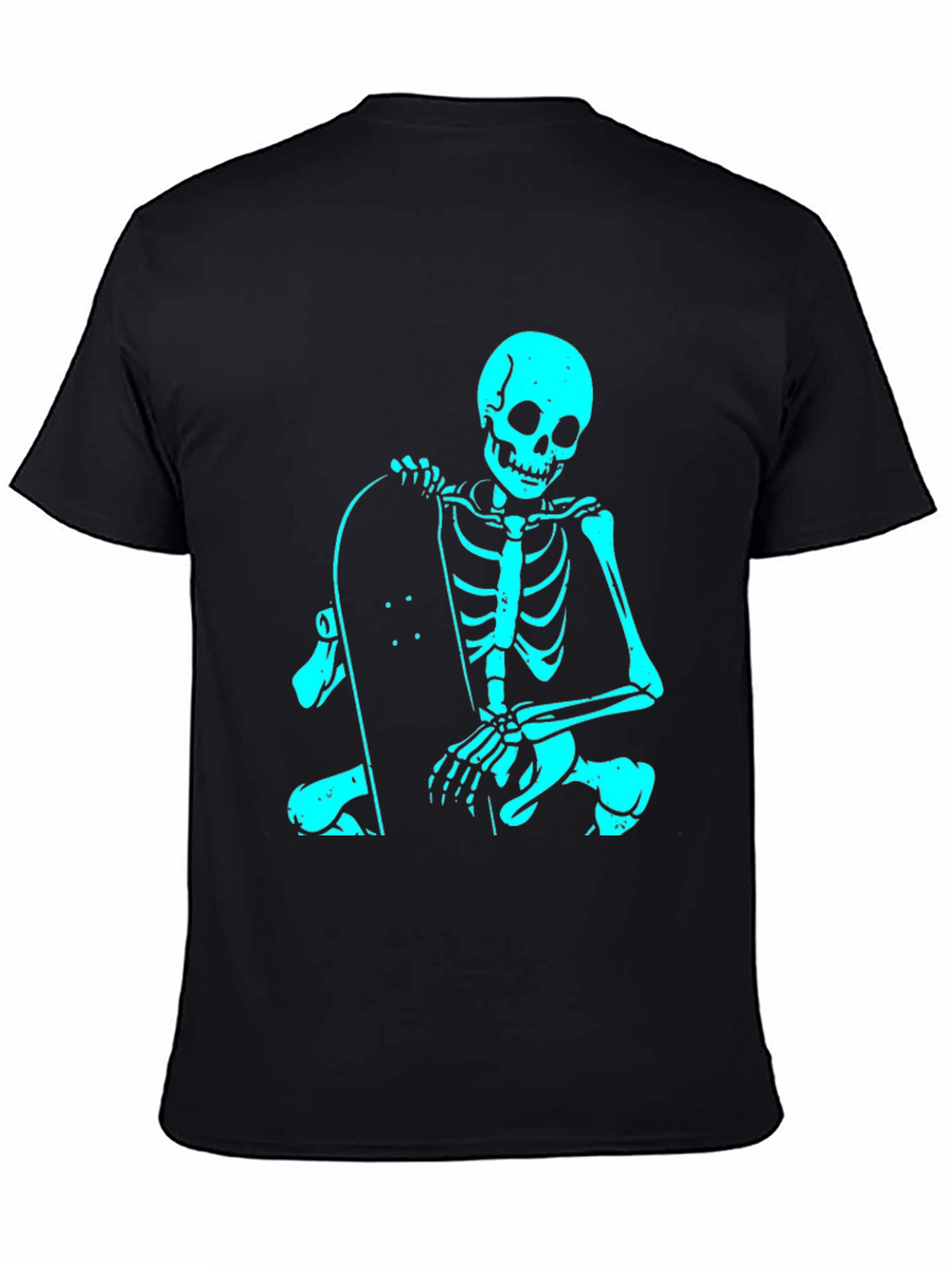 Skeleton Skateboarder Black T-Shirt