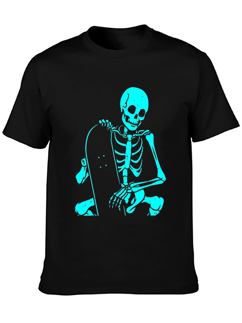 Skeleton Skateboarder Black T-Shirt