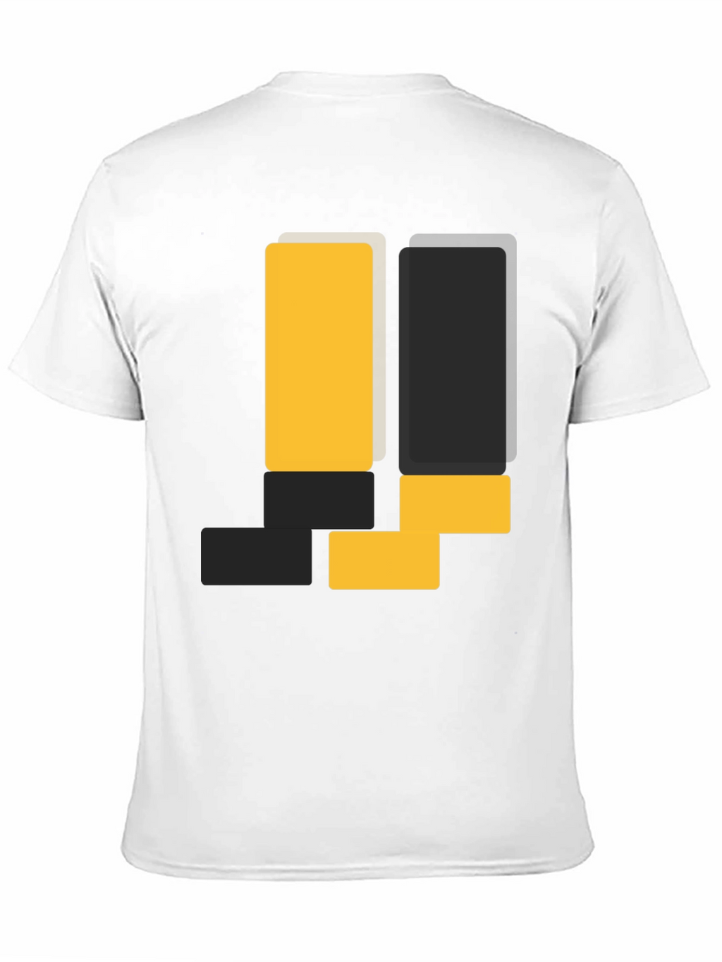 Geometric Block Design Black T-Shirt