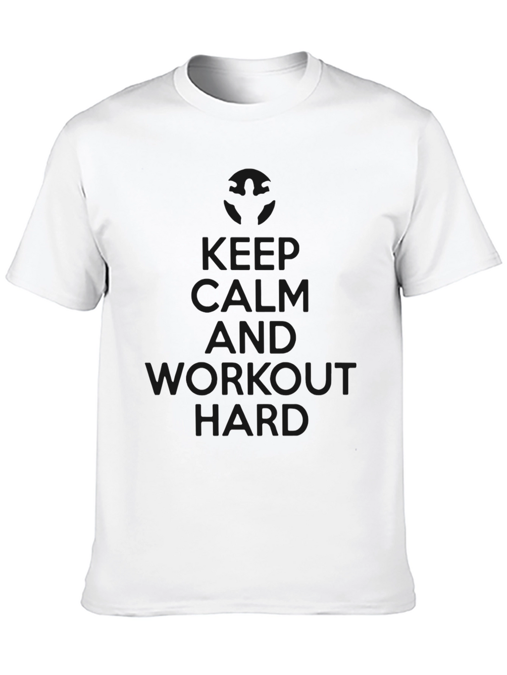 Keep Calm Workout Hard Black Tee