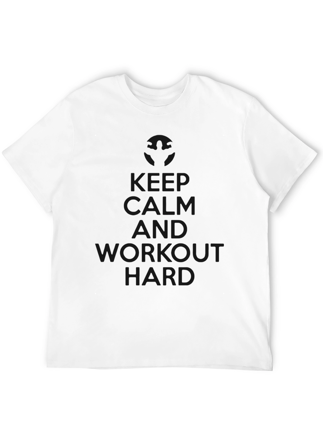 Keep Calm Workout Hard Black Tee
