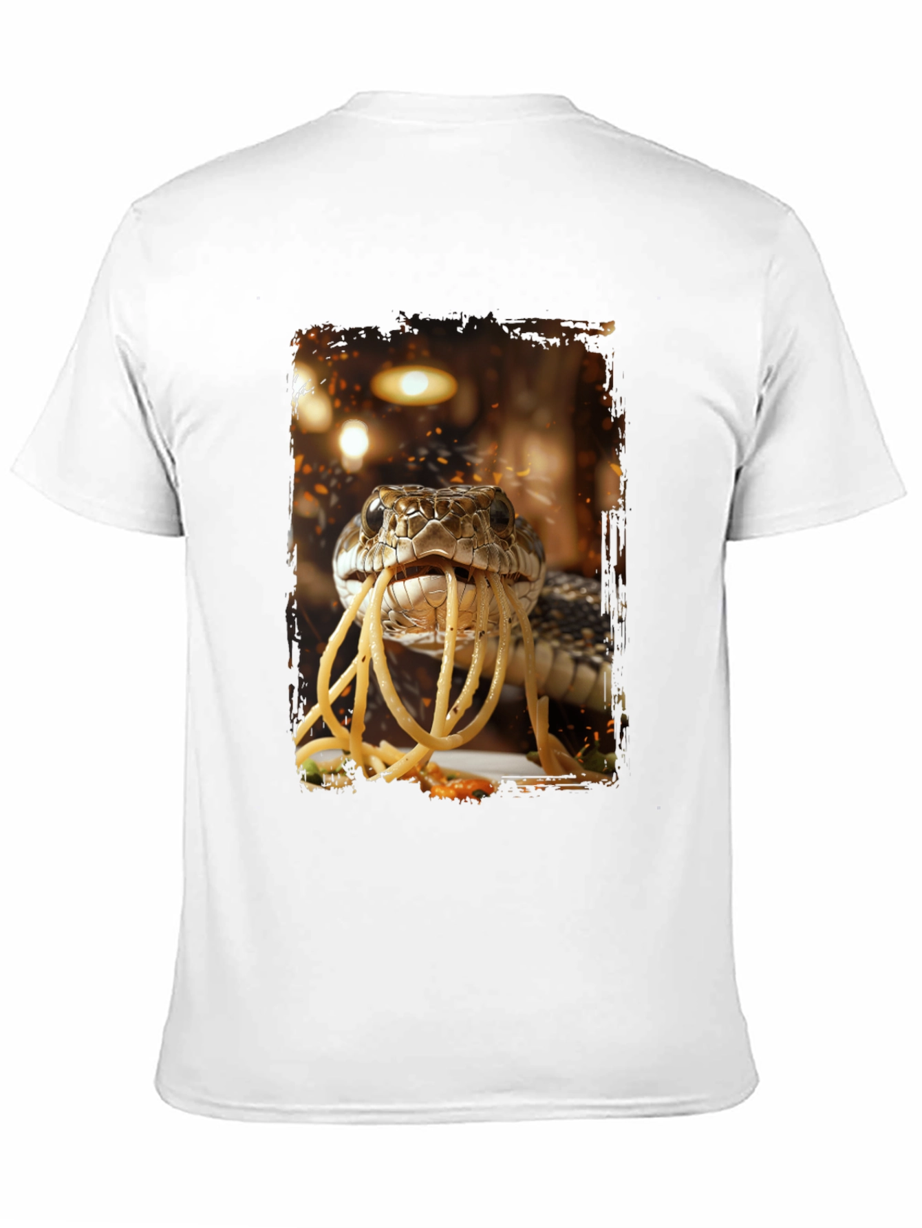 Snake Eating Spaghetti Graphic Tee