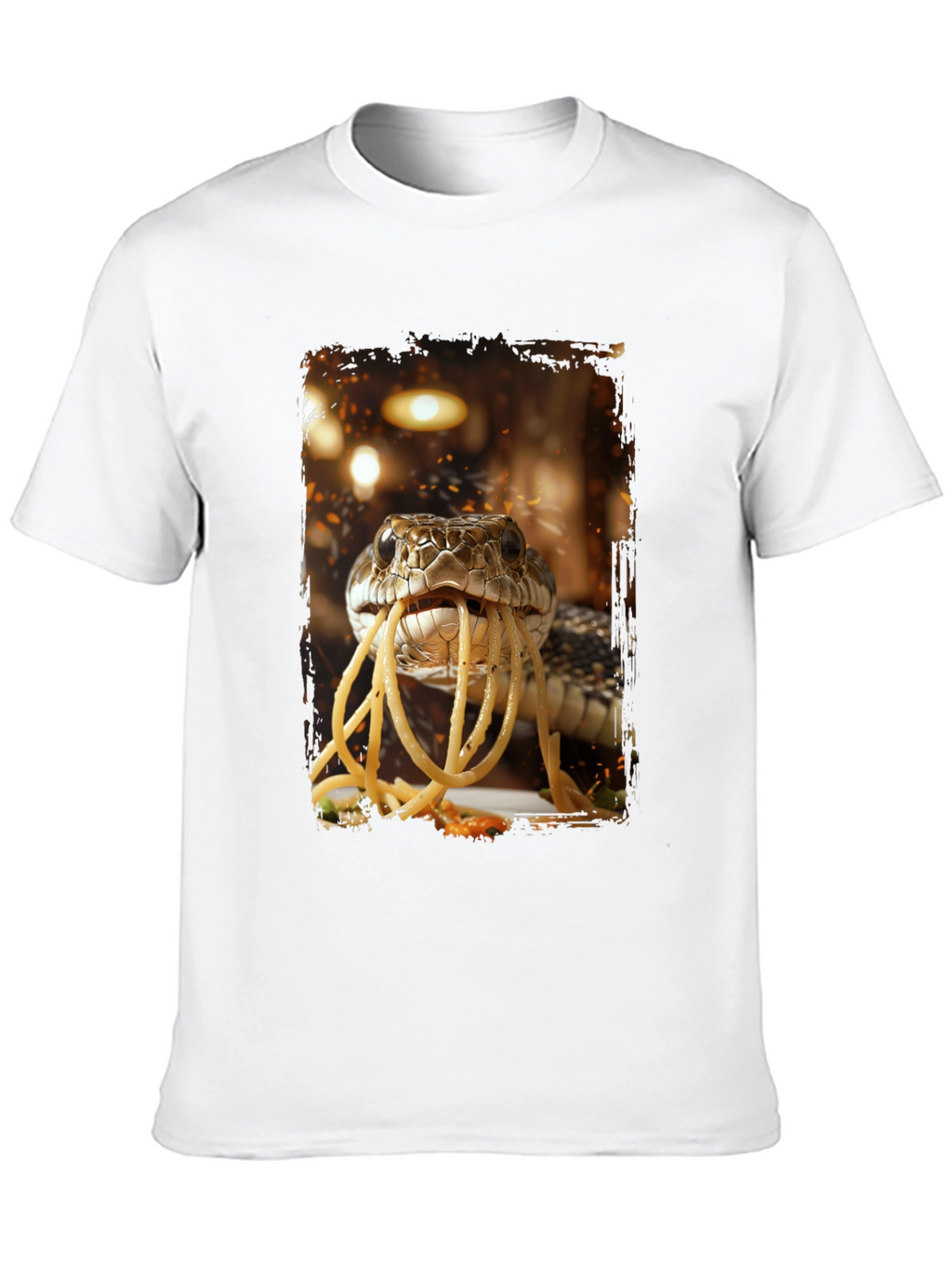 Snake Eating Spaghetti Graphic Tee