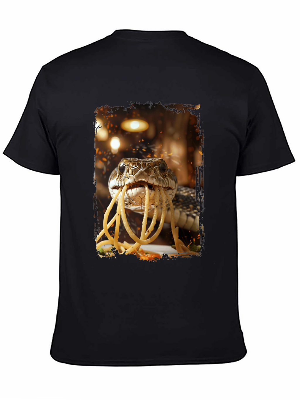 Snake Eating Spaghetti Graphic Tee
