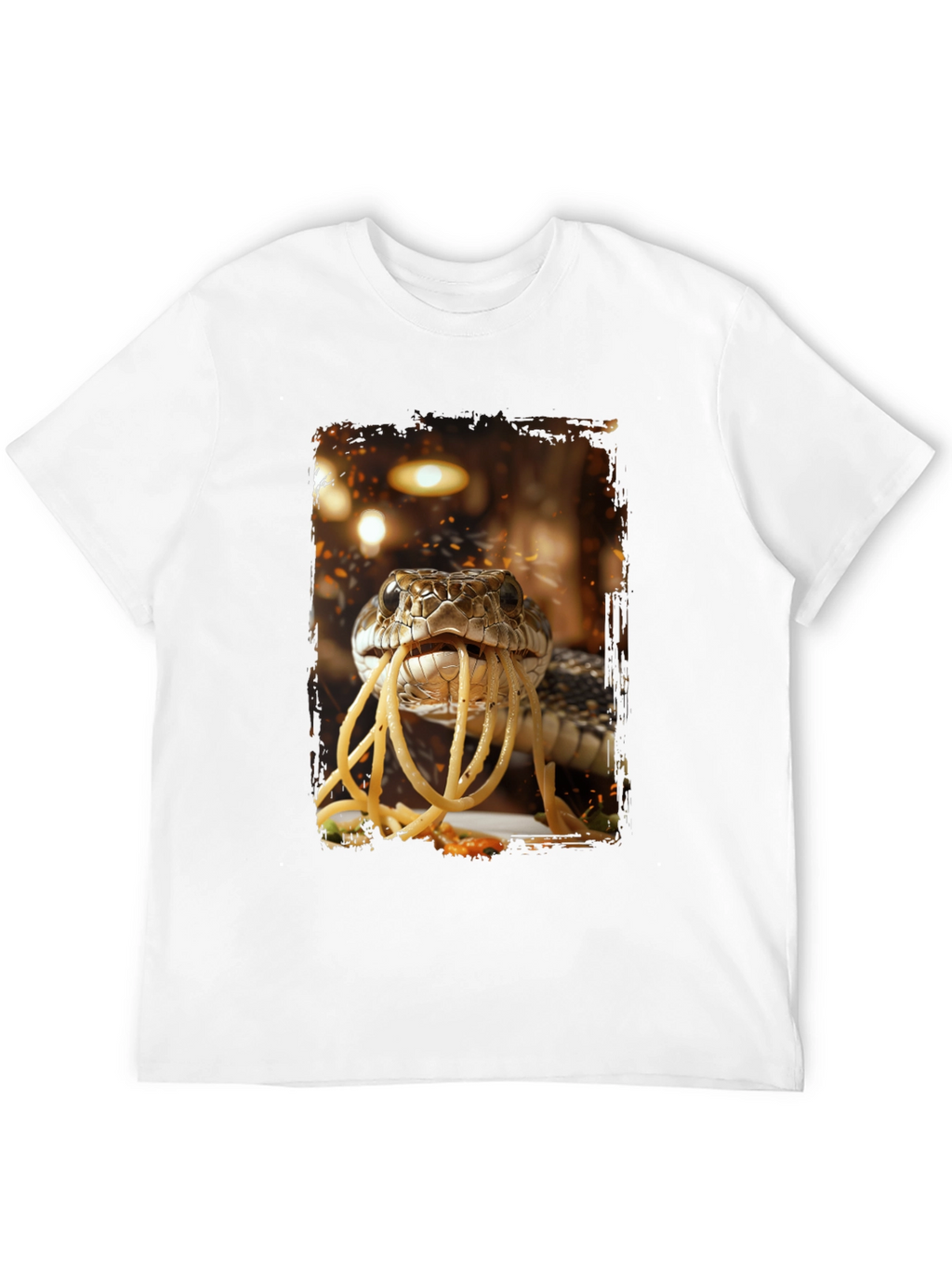 Snake Eating Spaghetti Graphic Tee