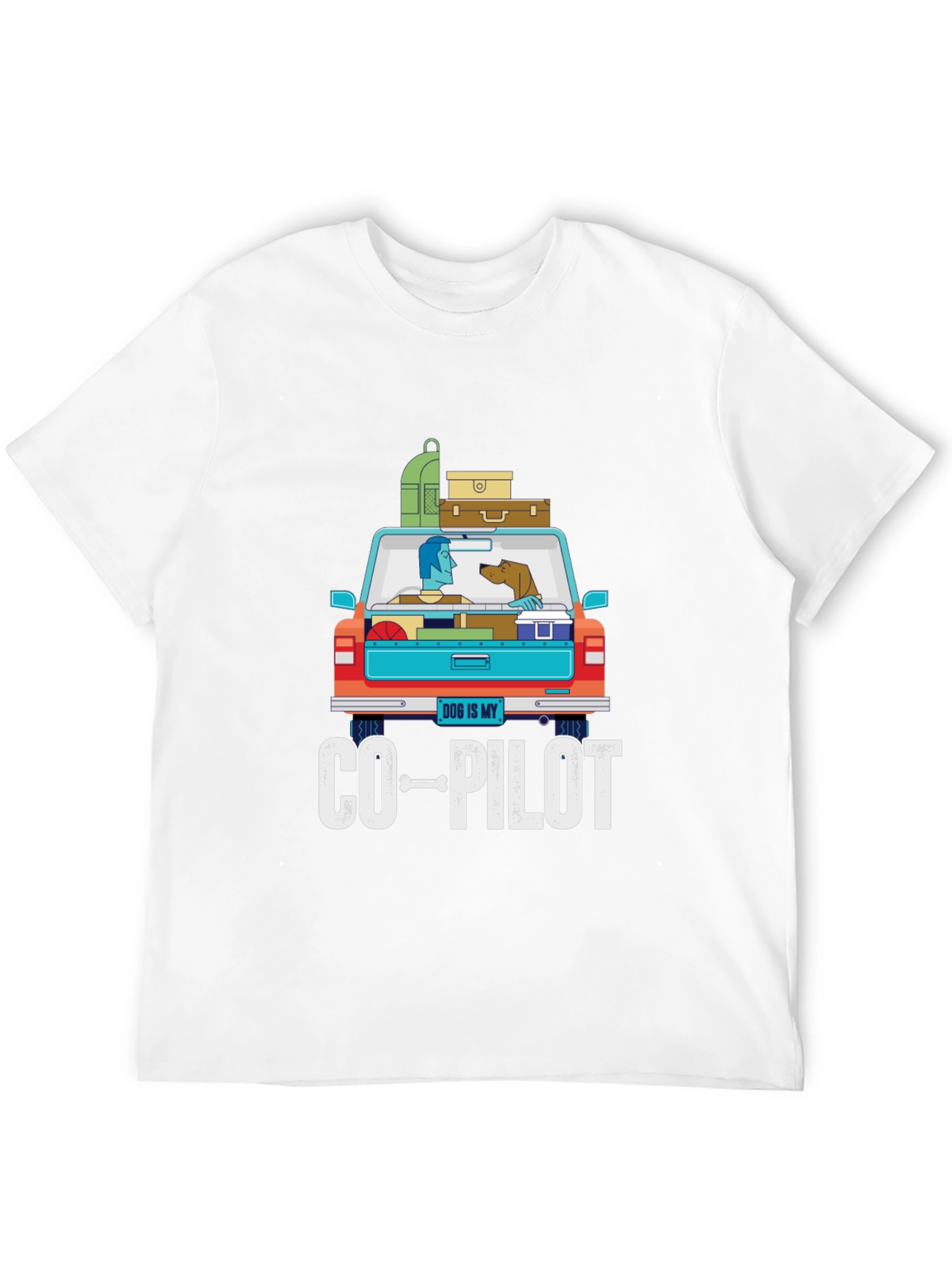 Dog Is My Co-Pilot Graphic T-Shirt