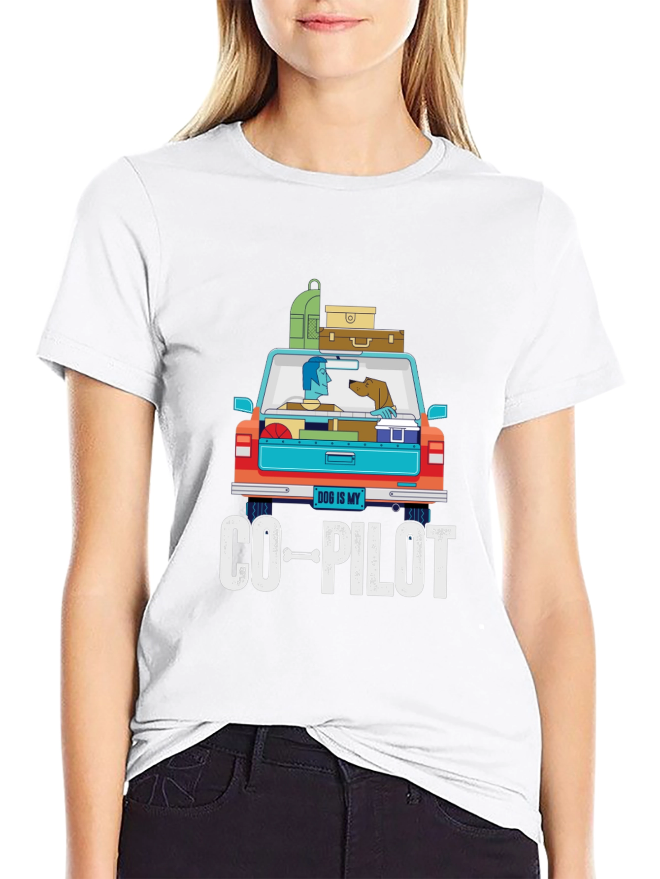 Dog Is My Co-Pilot Graphic T-Shirt