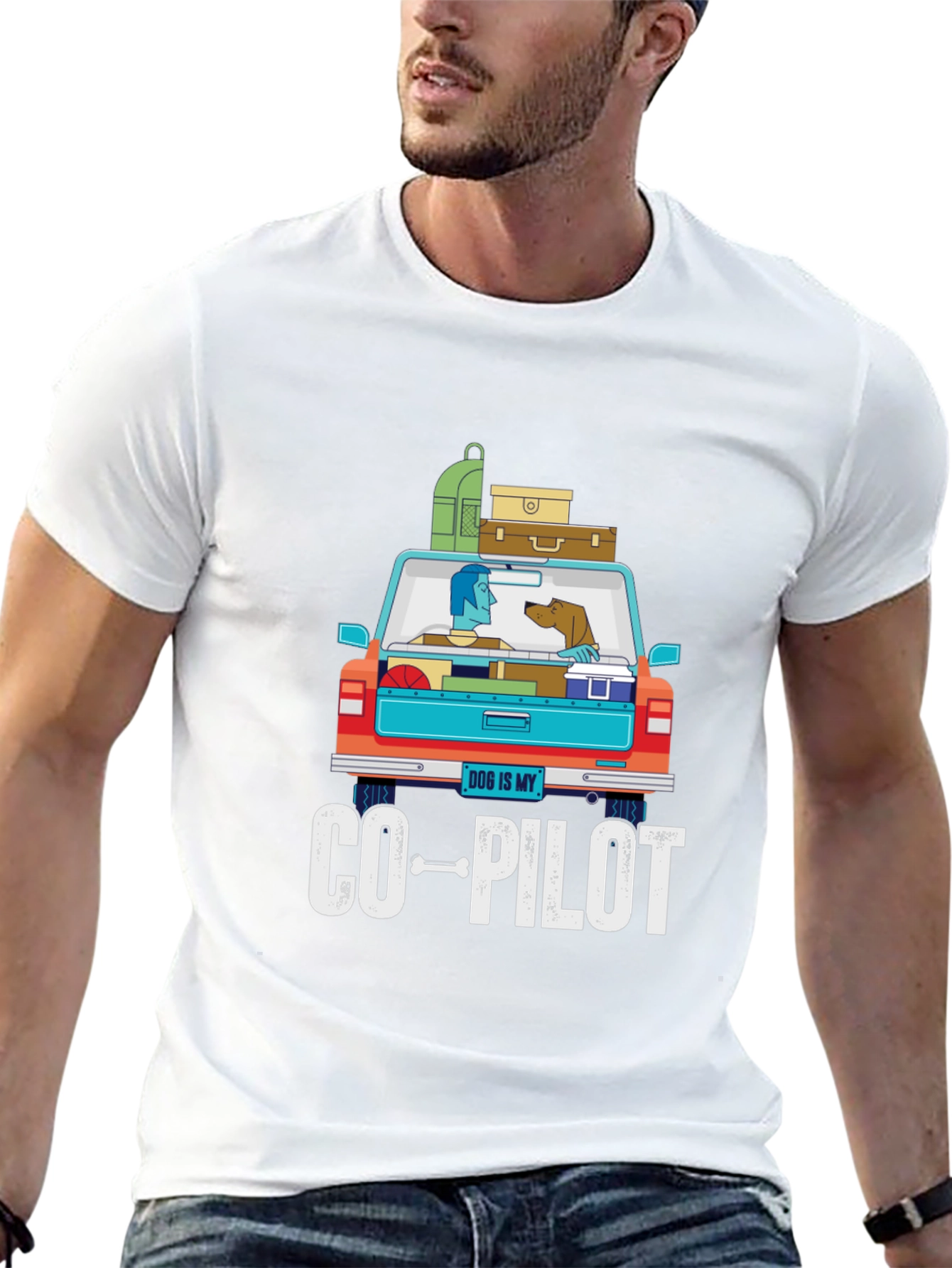 Dog Is My Co-Pilot Graphic T-Shirt