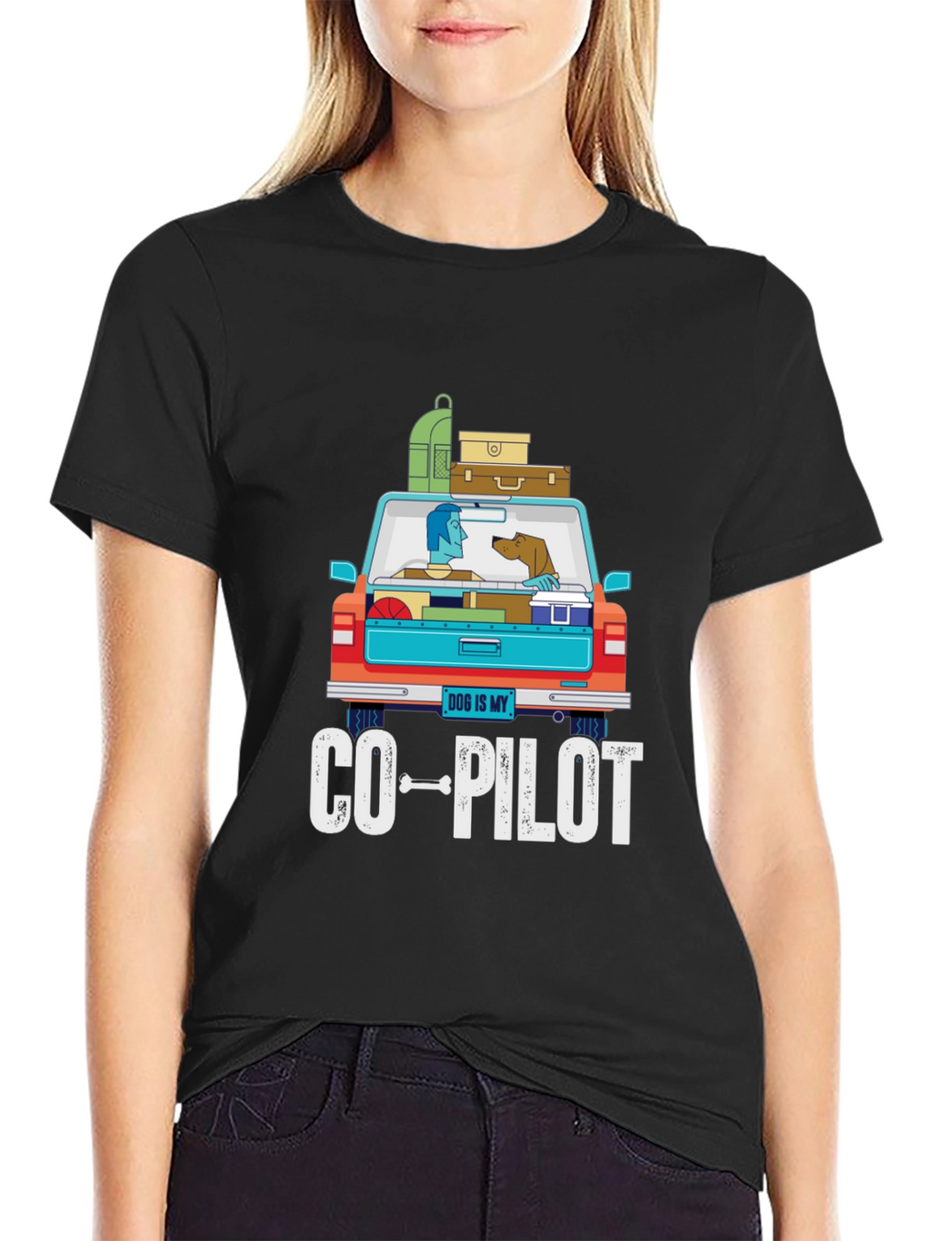 Dog Is My Co-Pilot Graphic T-Shirt