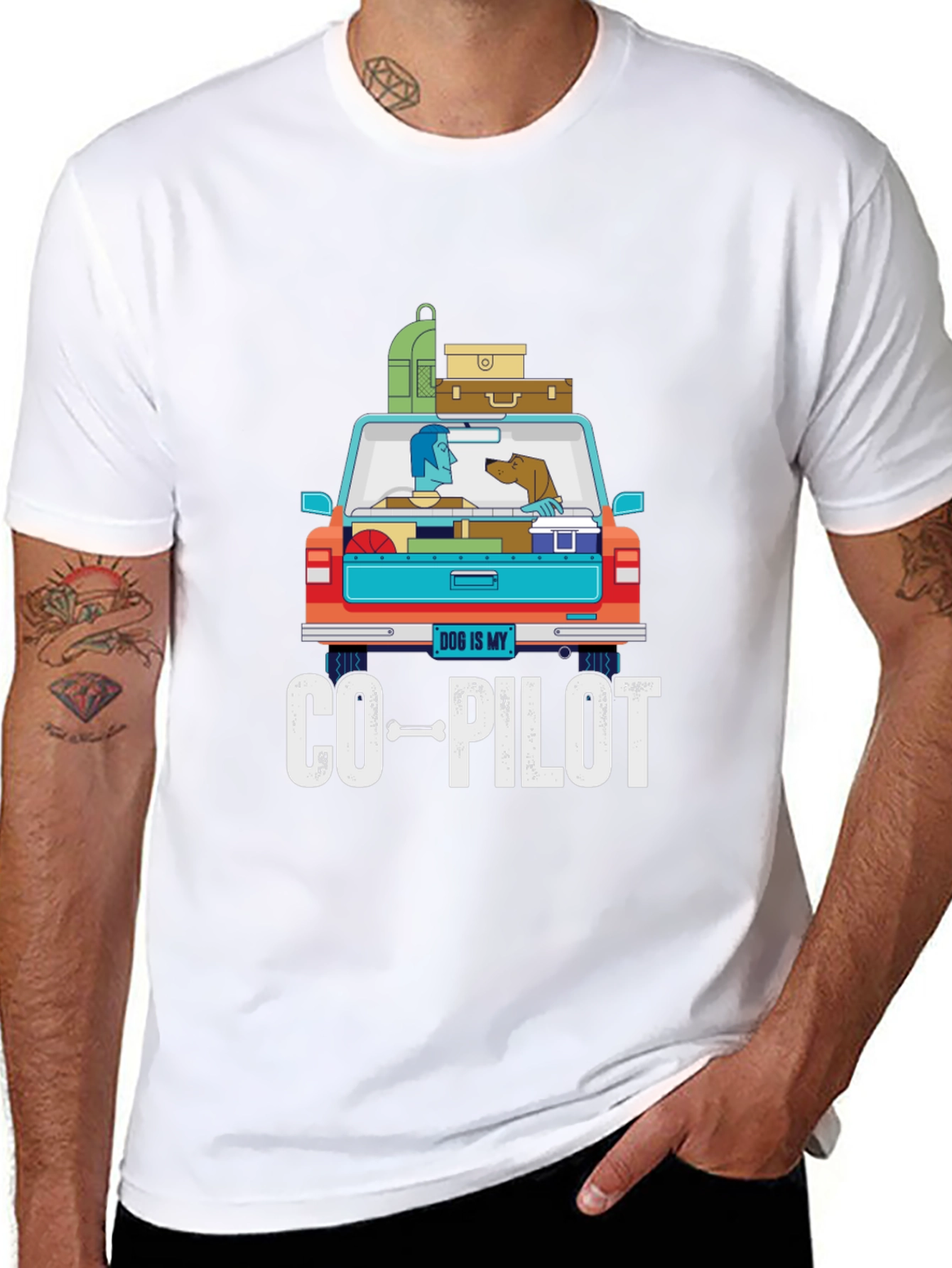 Dog Is My Co-Pilot Graphic T-Shirt