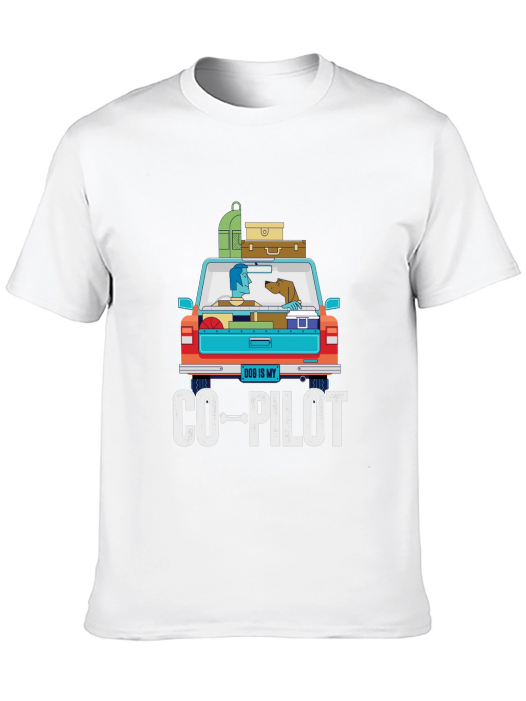 Dog Is My Co-Pilot Graphic T-Shirt