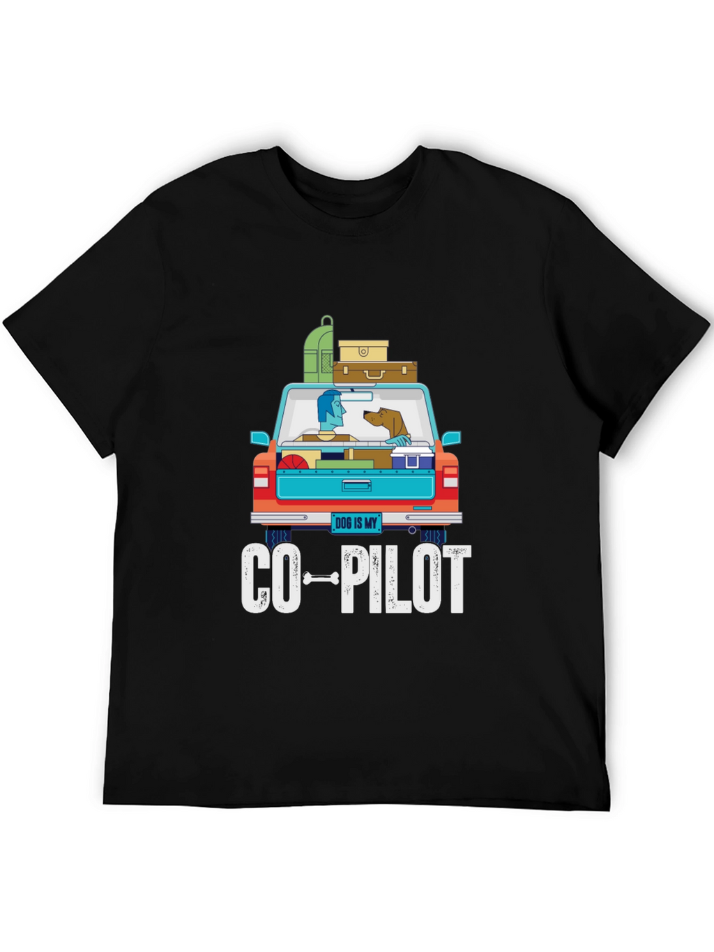 Dog Is My Co-Pilot Graphic T-Shirt