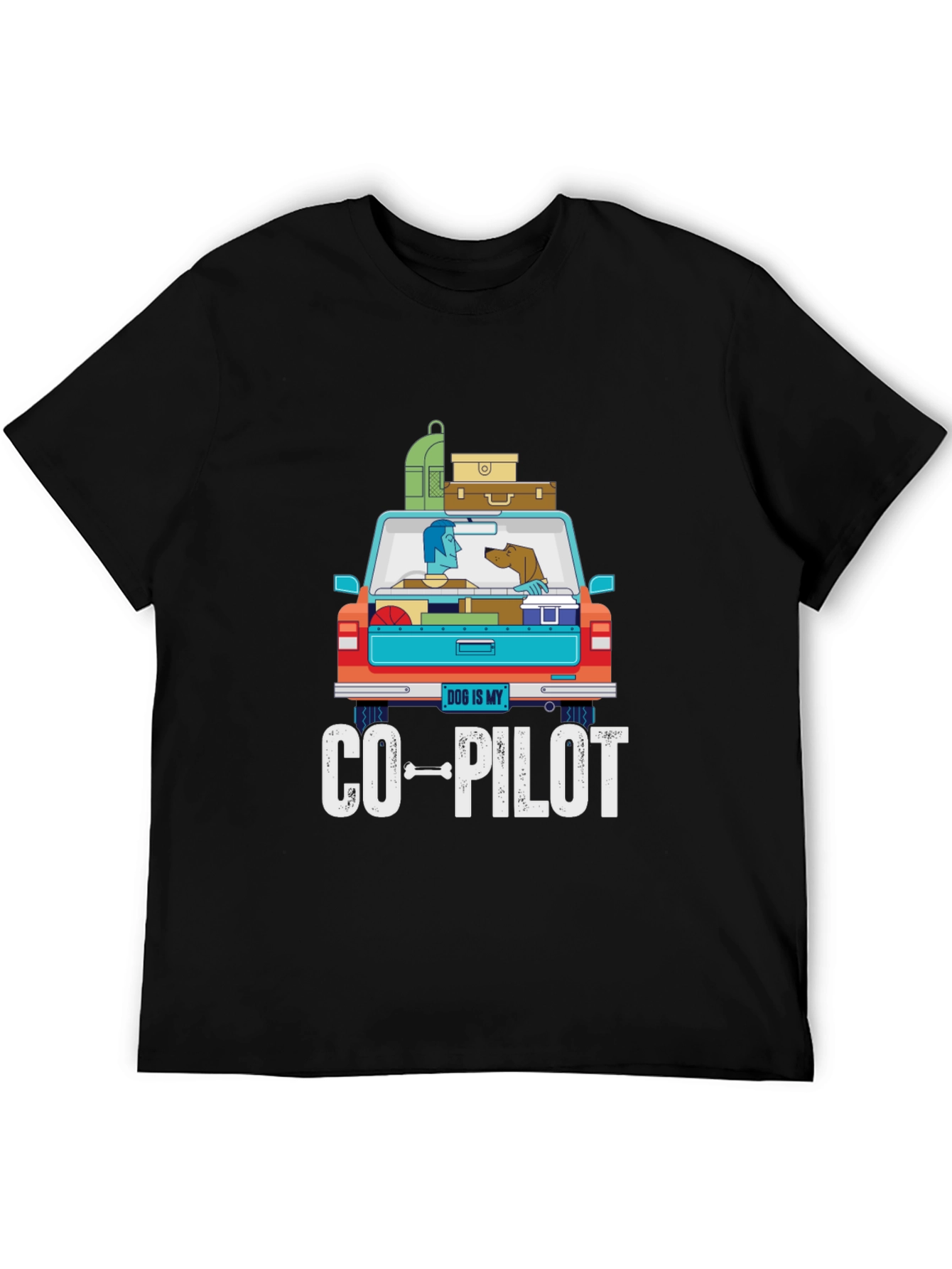 Dog Is My Co-Pilot Graphic T-Shirt