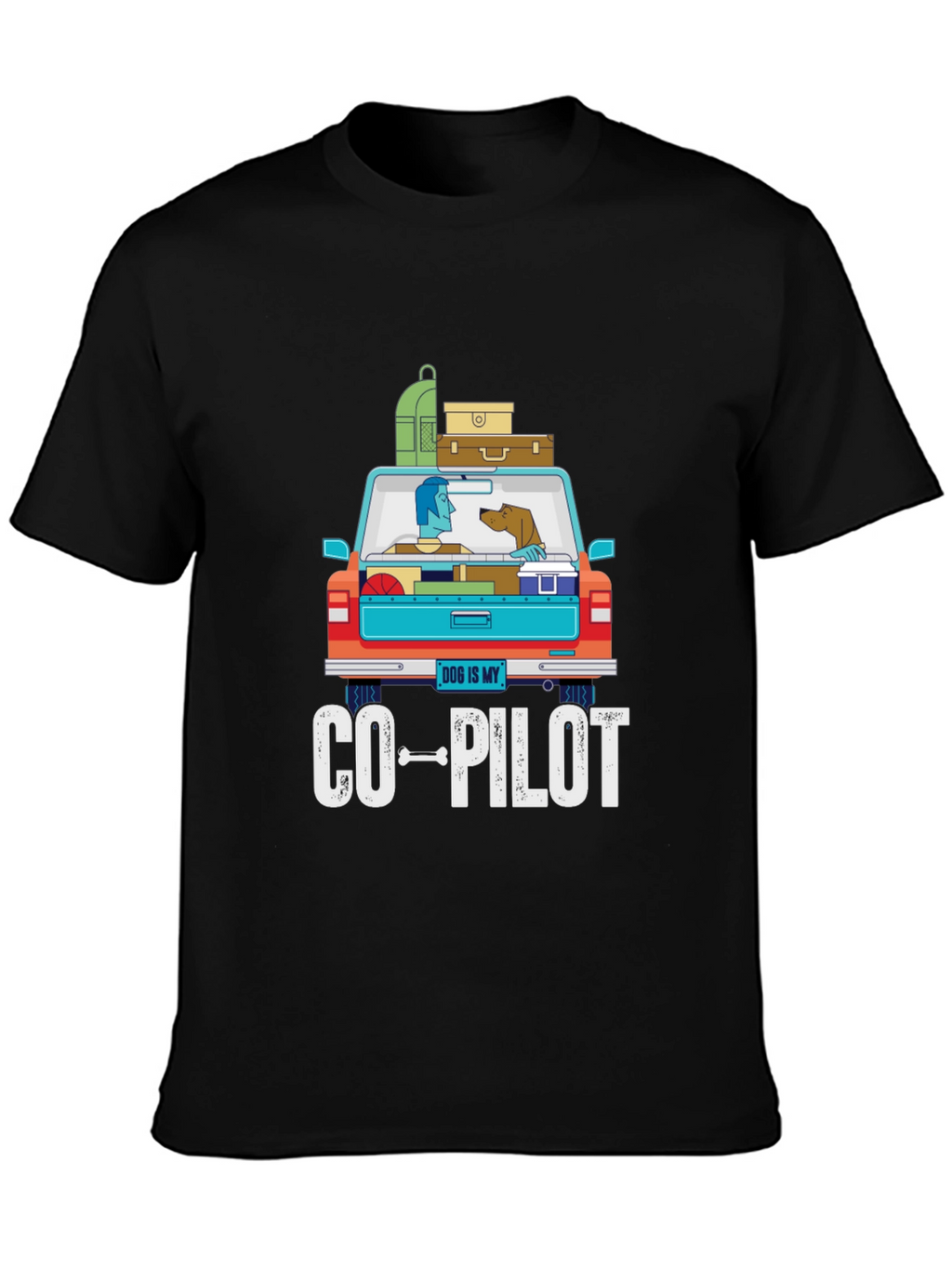 Dog Is My Co-Pilot Graphic T-Shirt