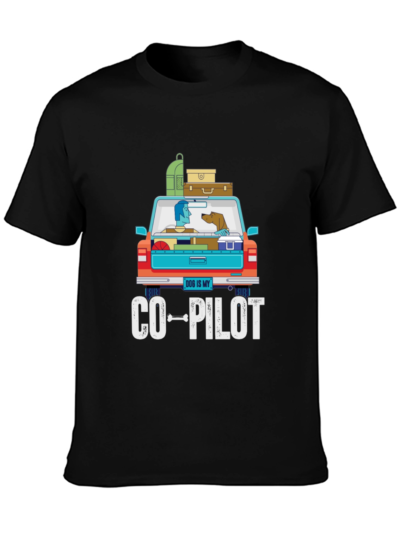 Dog Is My Co-Pilot Graphic T-Shirt