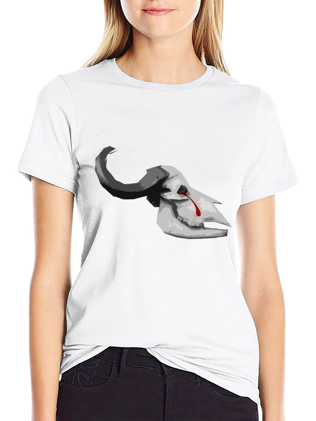 Bleeding Skull Graphic Tee - Dark Aesthetic