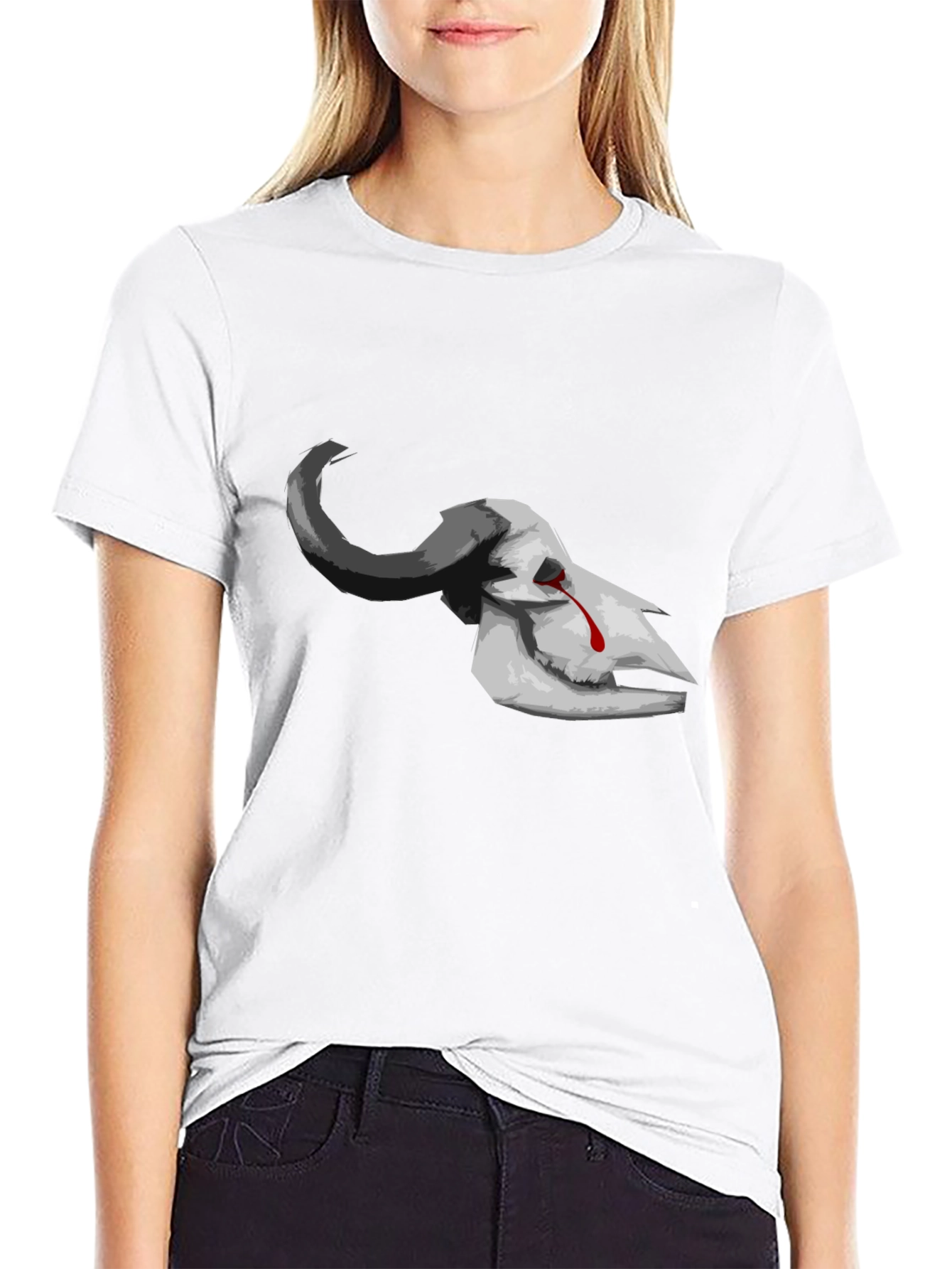 Bleeding Skull Graphic Tee - Dark Aesthetic