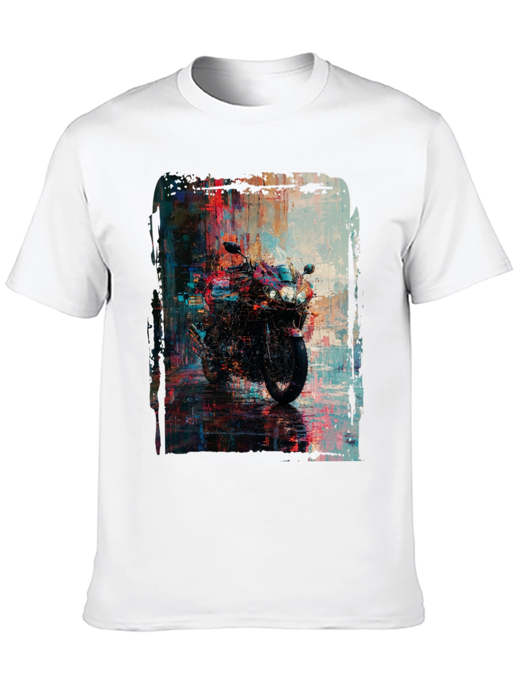 Motorcycle Graphic Tee - Urban Style Black T-Shirt