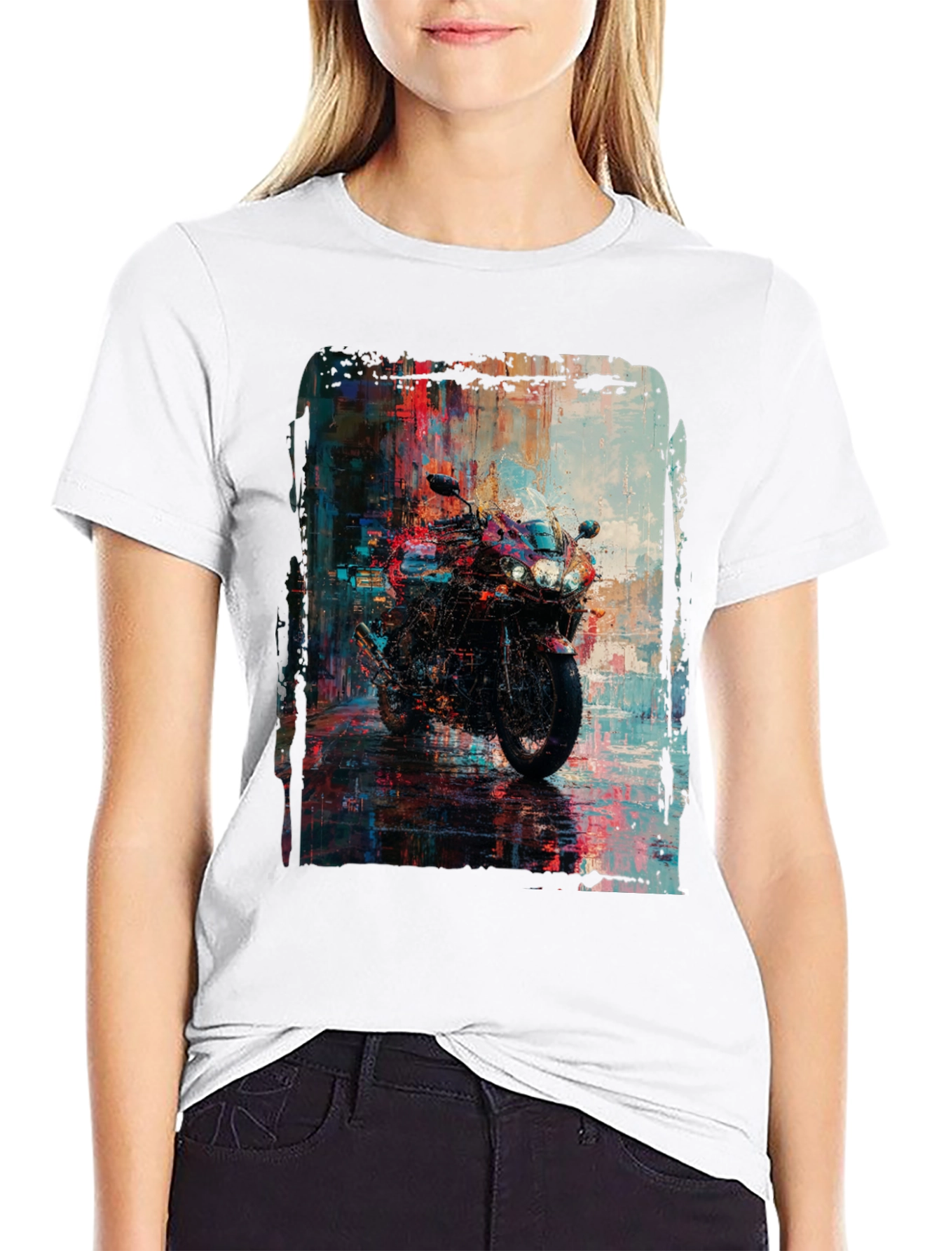 Motorcycle Graphic Tee - Urban Style Black T-Shirt