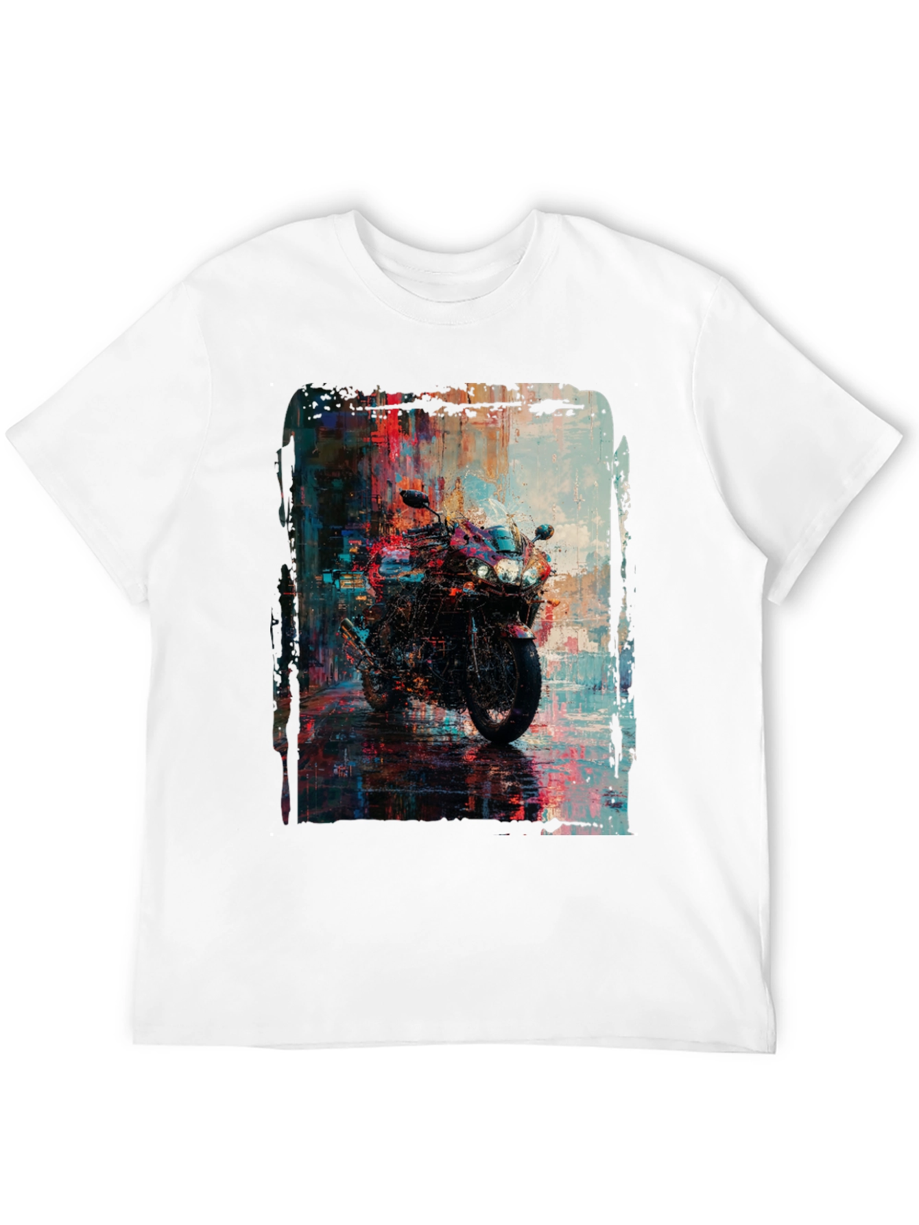 Motorcycle Graphic Tee - Urban Style Black T-Shirt