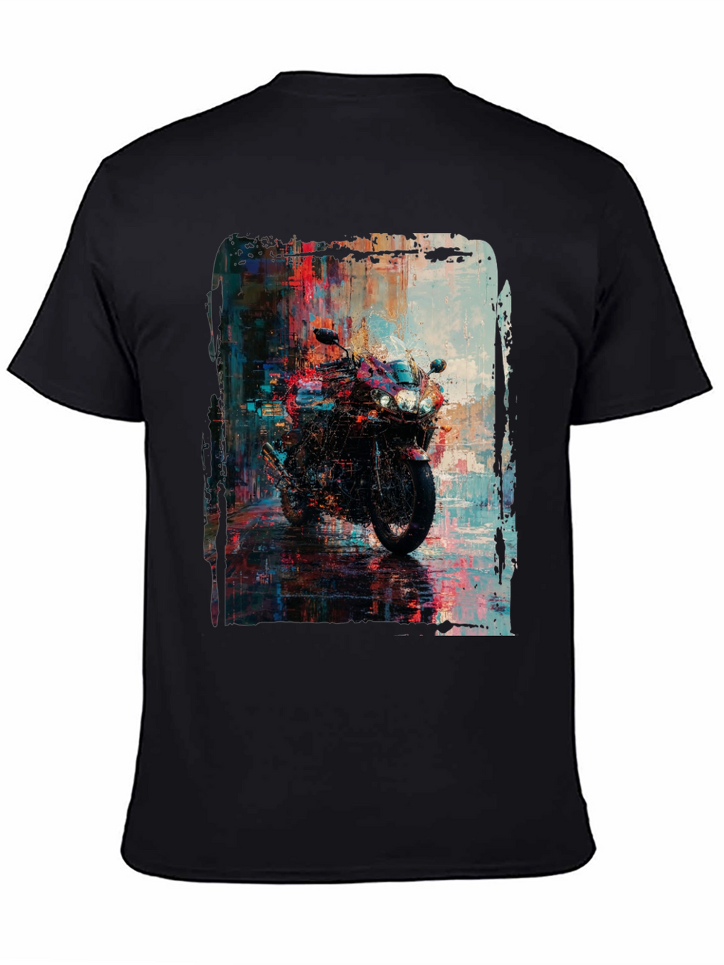 Motorcycle Graphic Tee - Urban Style Black T-Shirt