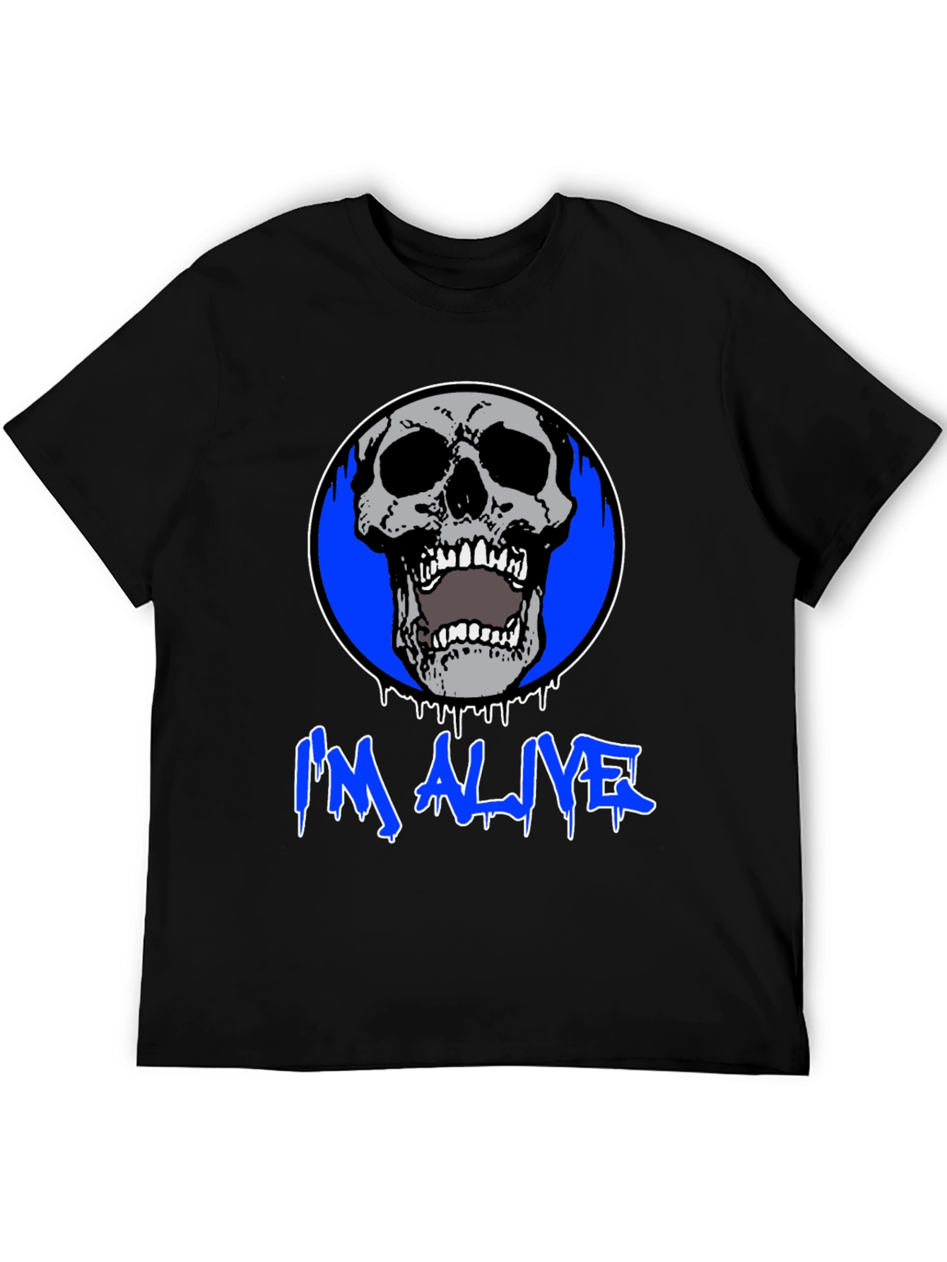 Im Alive Skull Graphic Black T-Shirt