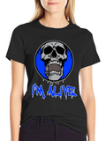 Im Alive Skull Graphic Black T-Shirt