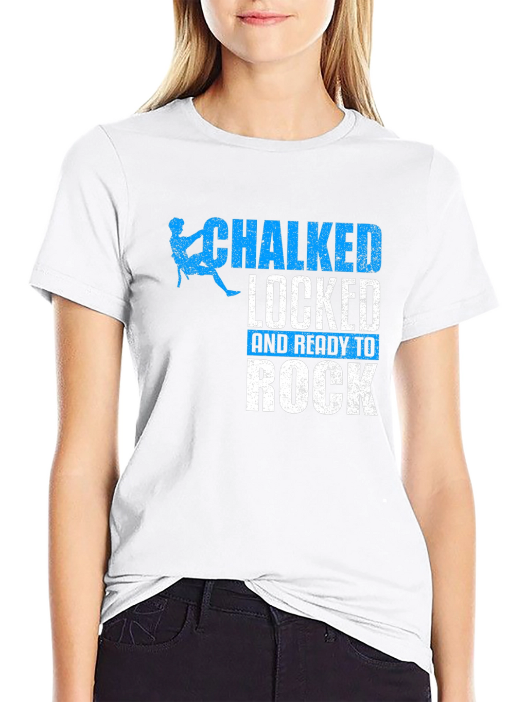 Chalked Locked and Ready to Rock Climbing T-Shirt