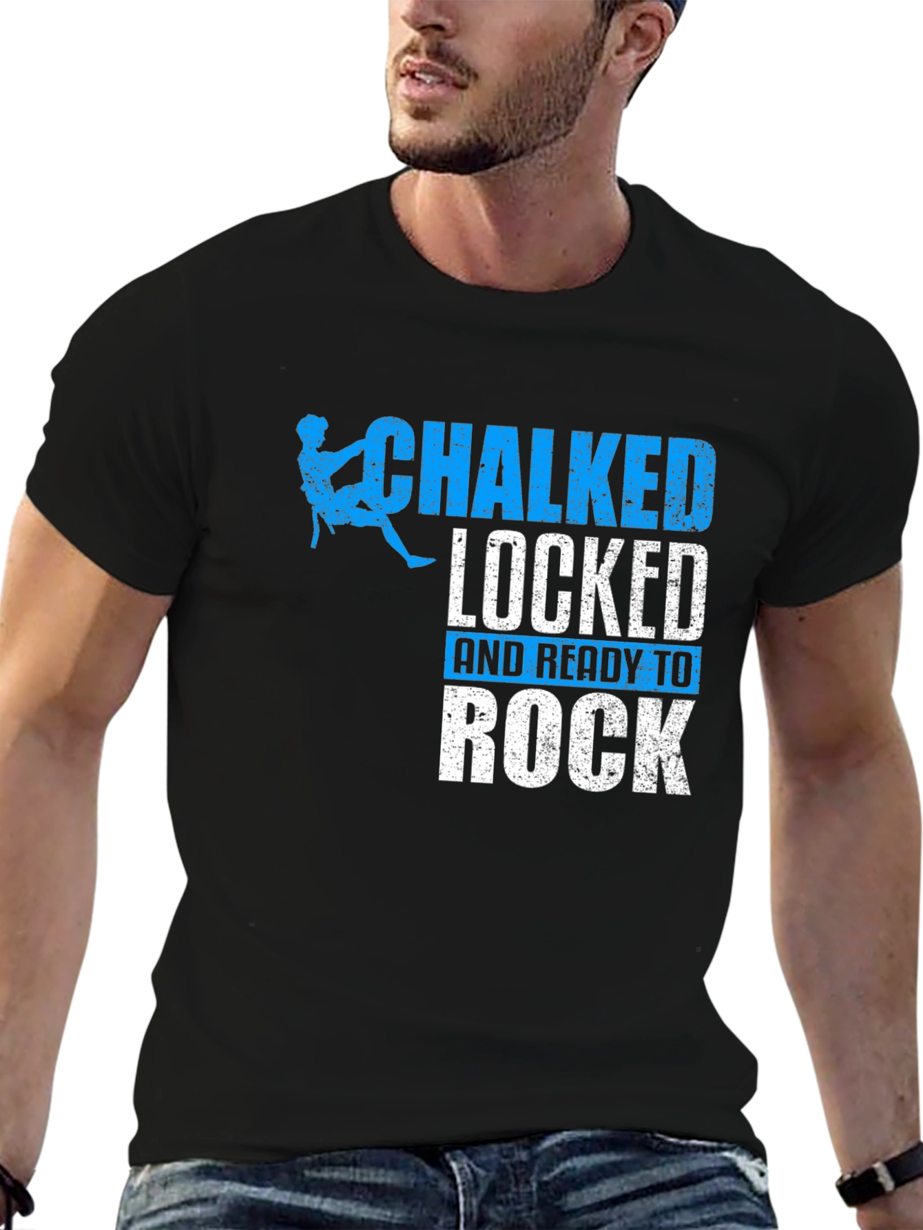 Chalked Locked and Ready to Rock Climbing T-Shirt