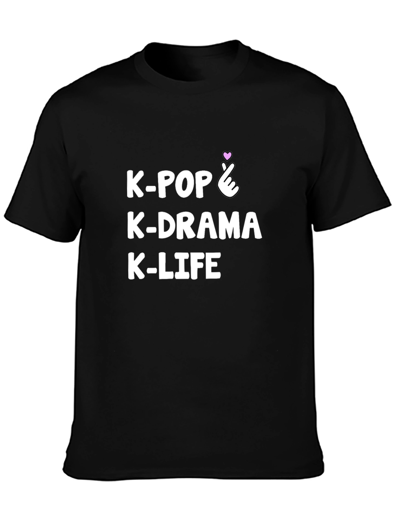 K-Pop K-Drama K-Life Black Graphic Tee