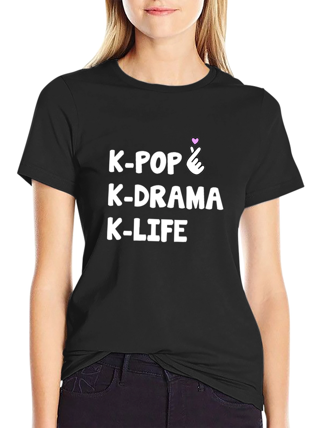 K-Pop K-Drama K-Life Black Graphic Tee