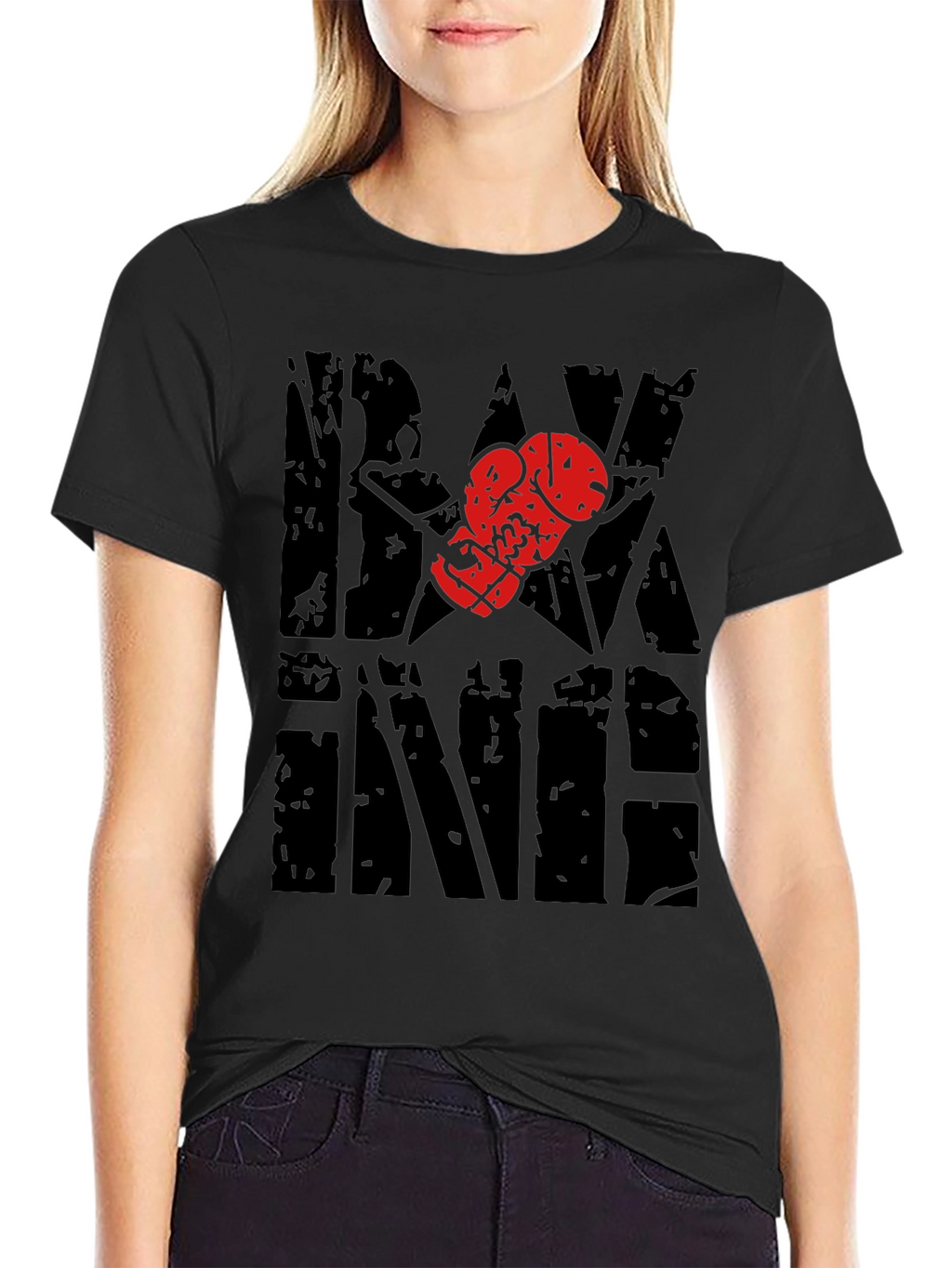 Boxing T-Shirt with Glove Graphic