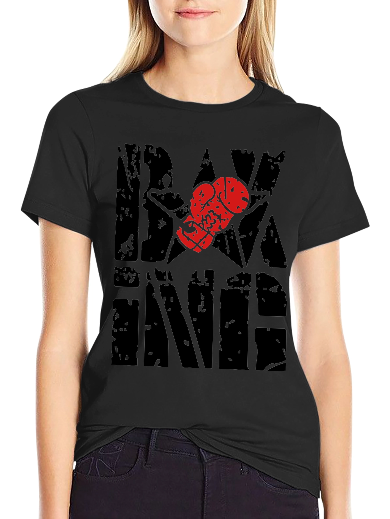 Boxing T-Shirt with Glove Graphic