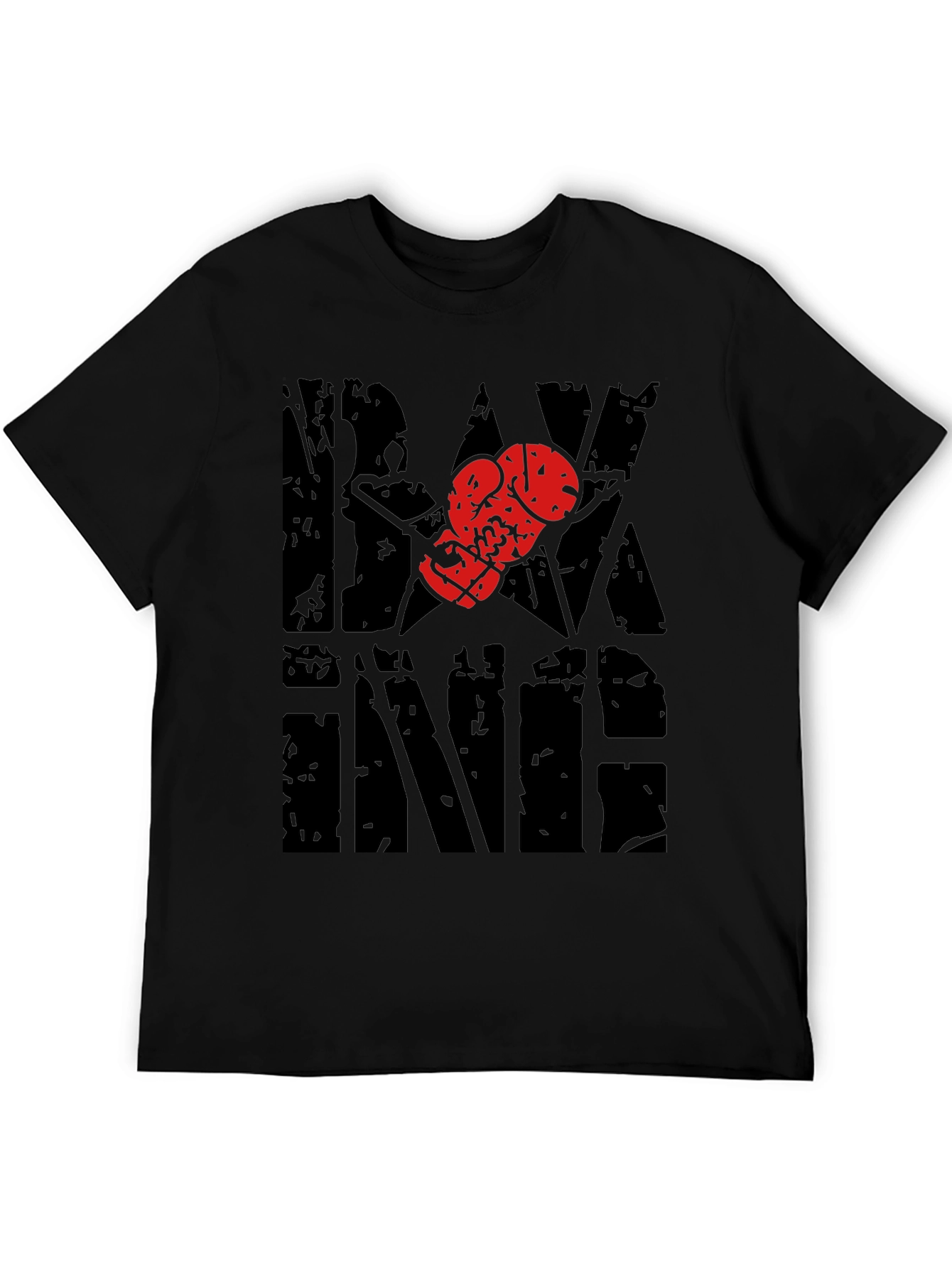 Boxing T-Shirt with Glove Graphic