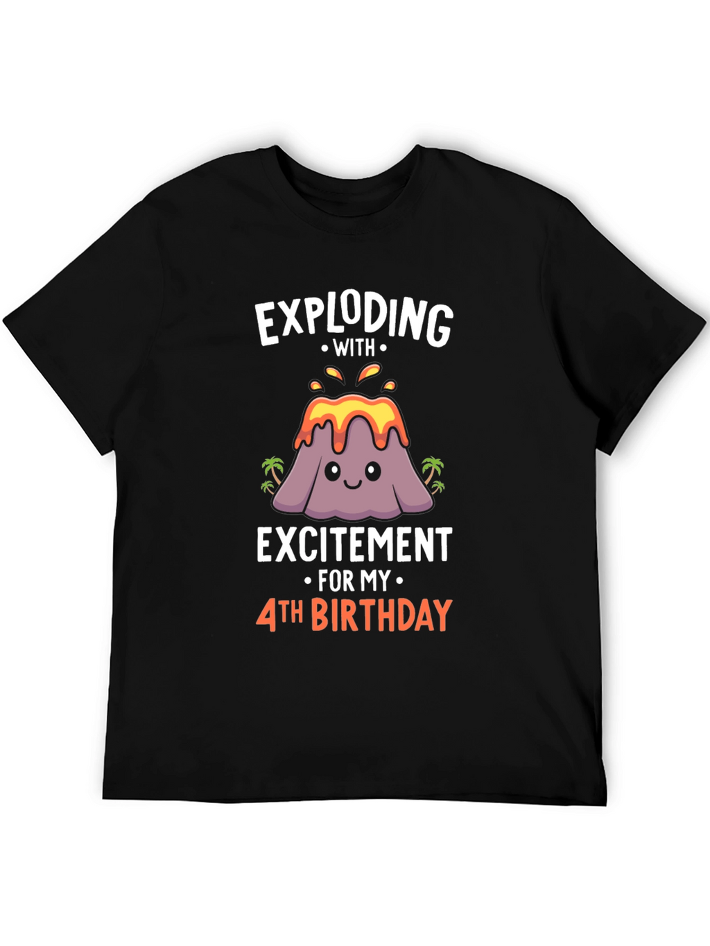 Exploding With Excitement 4th Birthday T-Shirt
