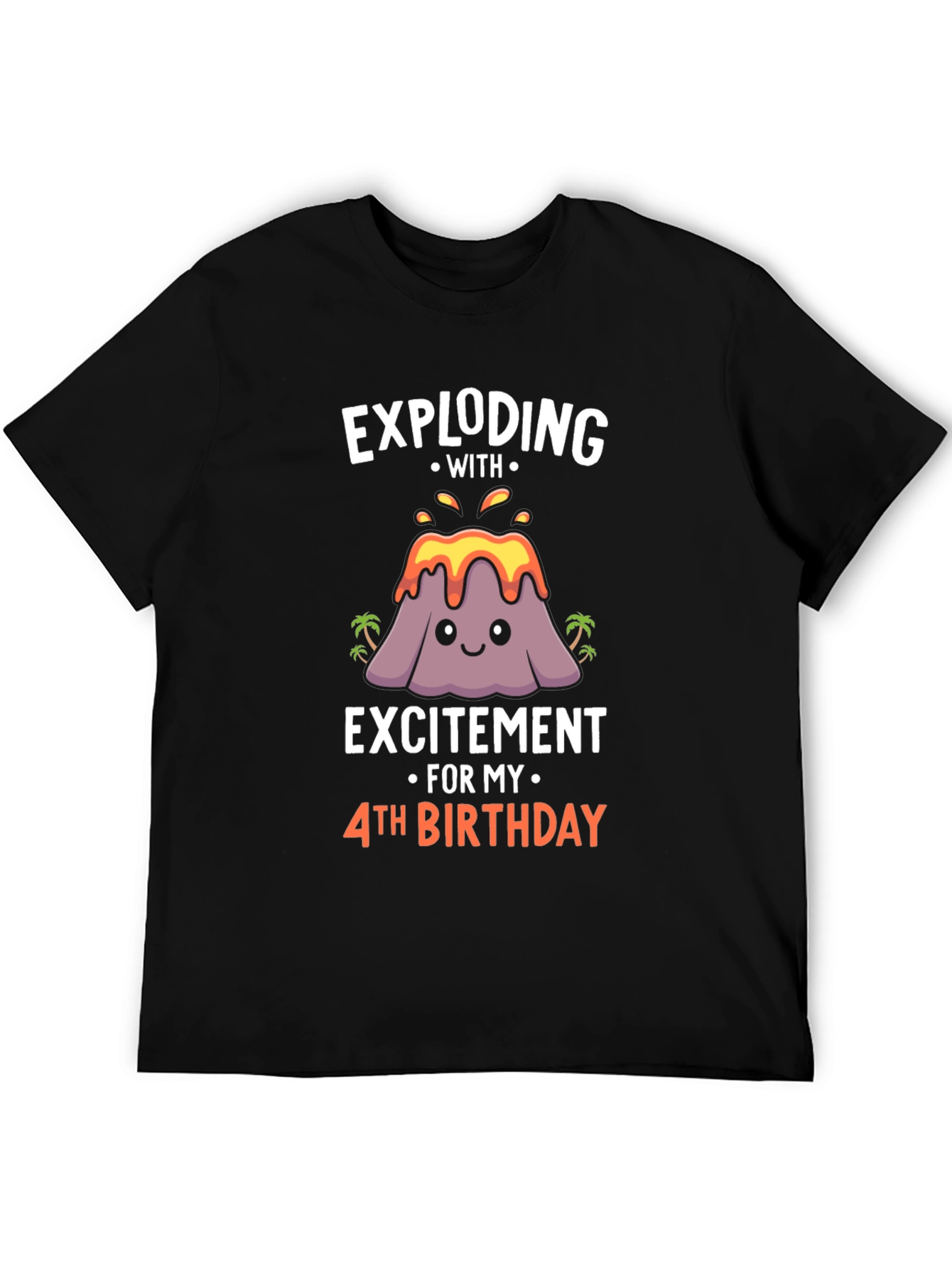 Exploding With Excitement 4th Birthday T-Shirt