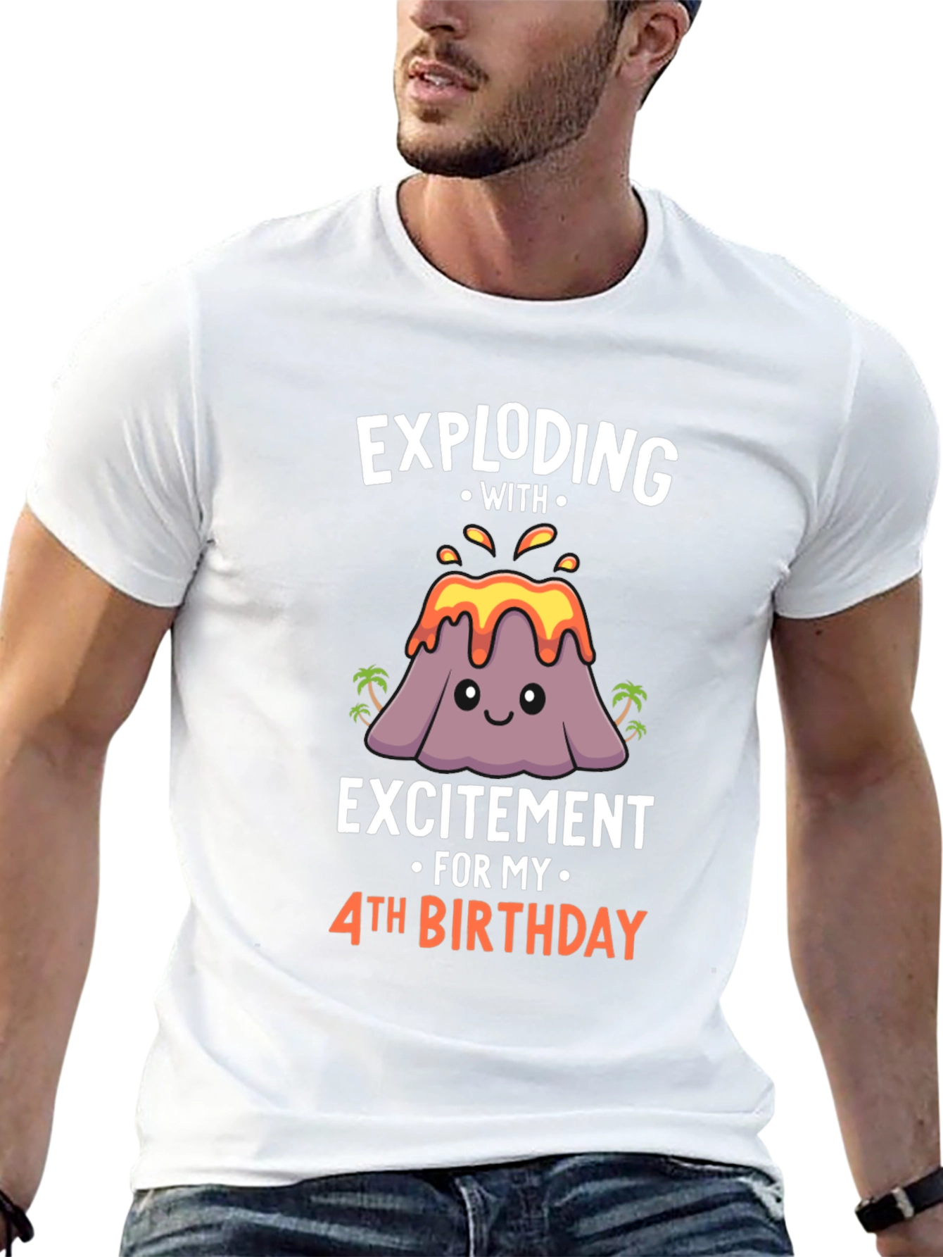 Exploding With Excitement 4th Birthday T-Shirt
