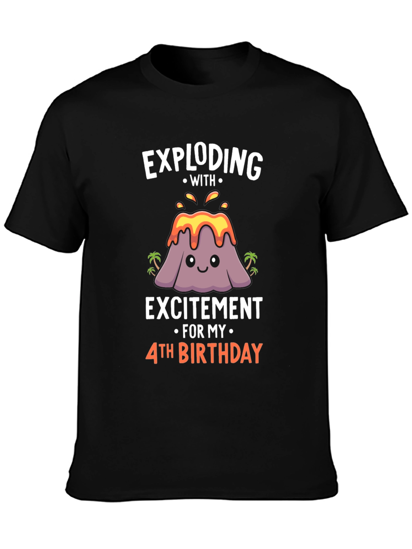 Exploding With Excitement 4th Birthday T-Shirt