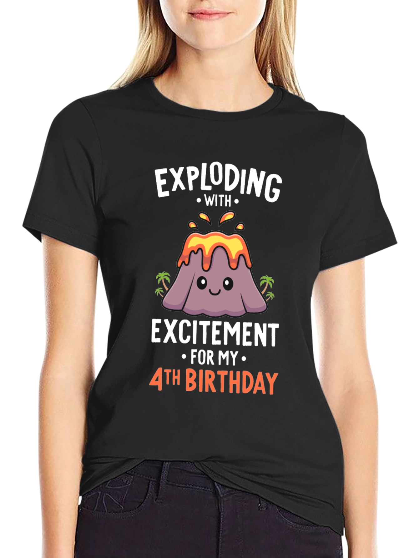 Exploding With Excitement 4th Birthday T-Shirt