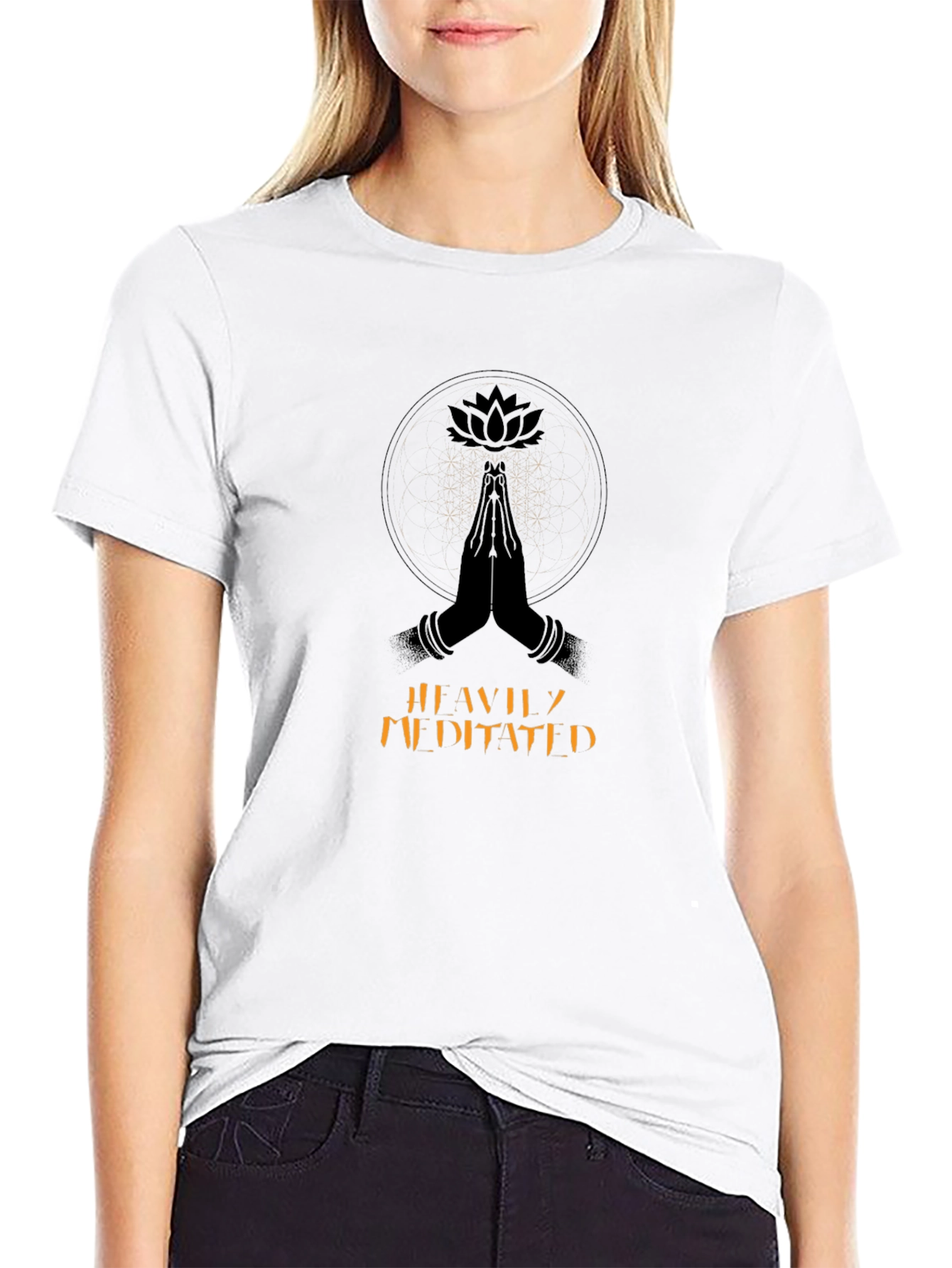 Meditated Lotus Graphic T-Shirt - Casual Comfort