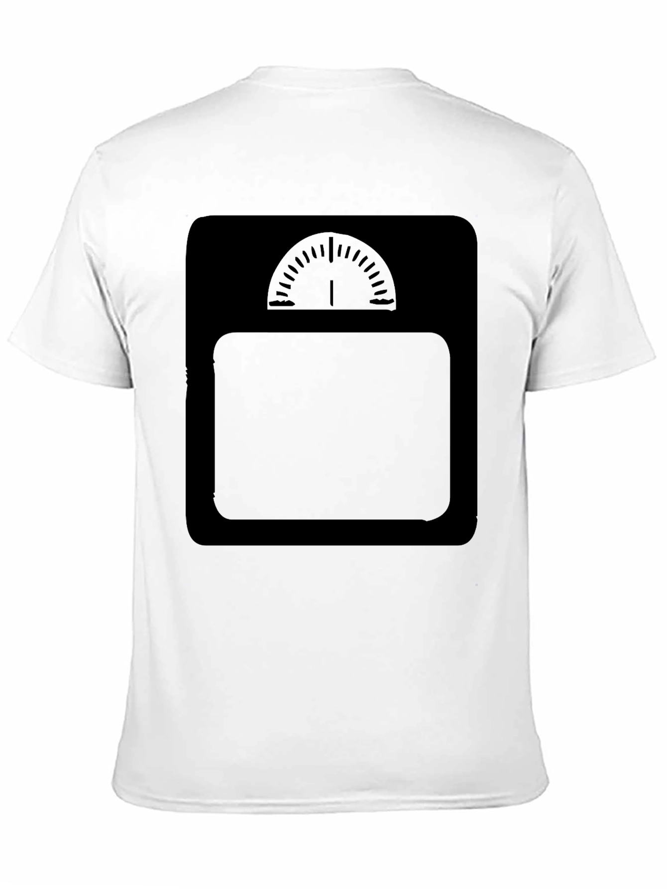 Mens Black T-Shirt with Weight Scale Design