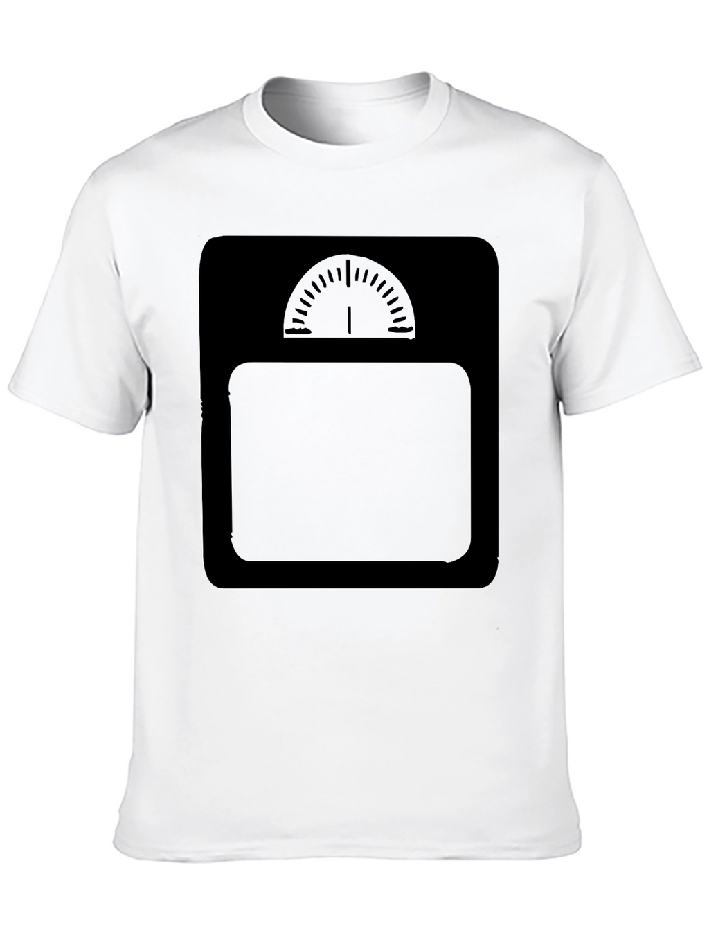 Mens Black T-Shirt with Weight Scale Design