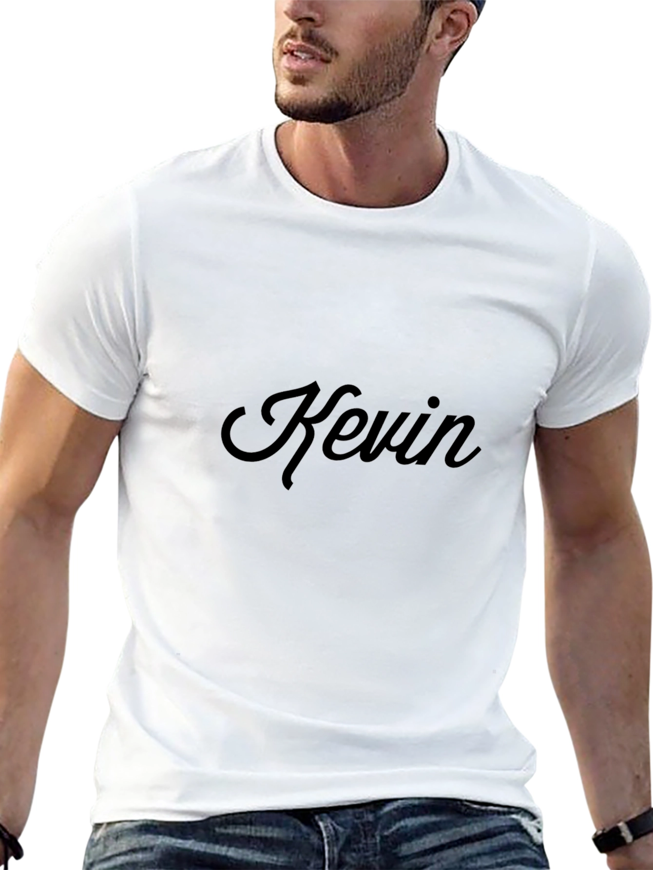 Personalized Kevin Black T-Shirt