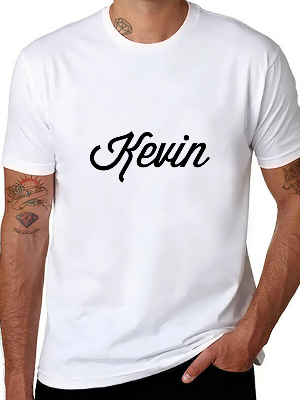 Personalized Kevin Black T-Shirt
