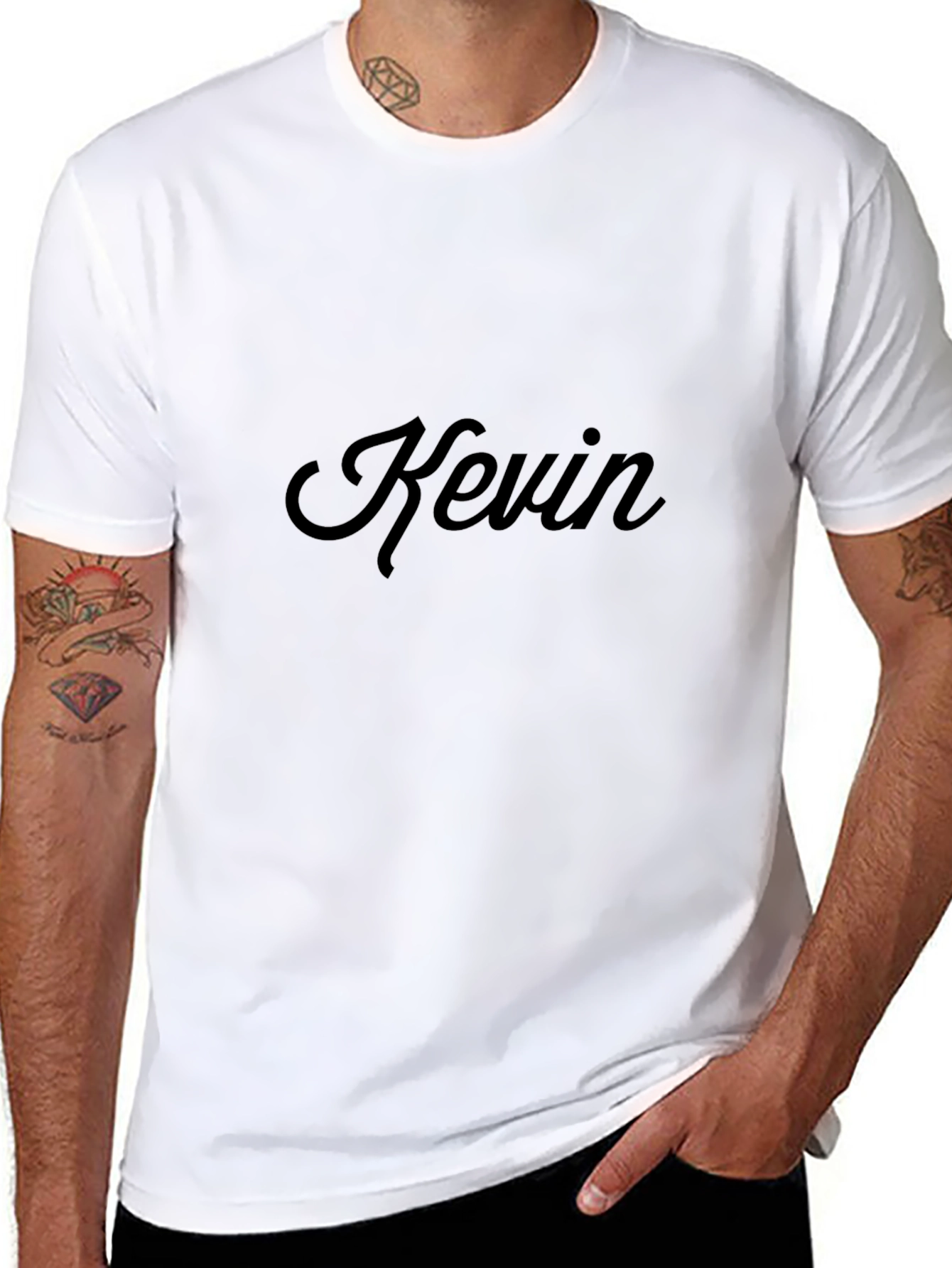 Personalized Kevin Black T-Shirt