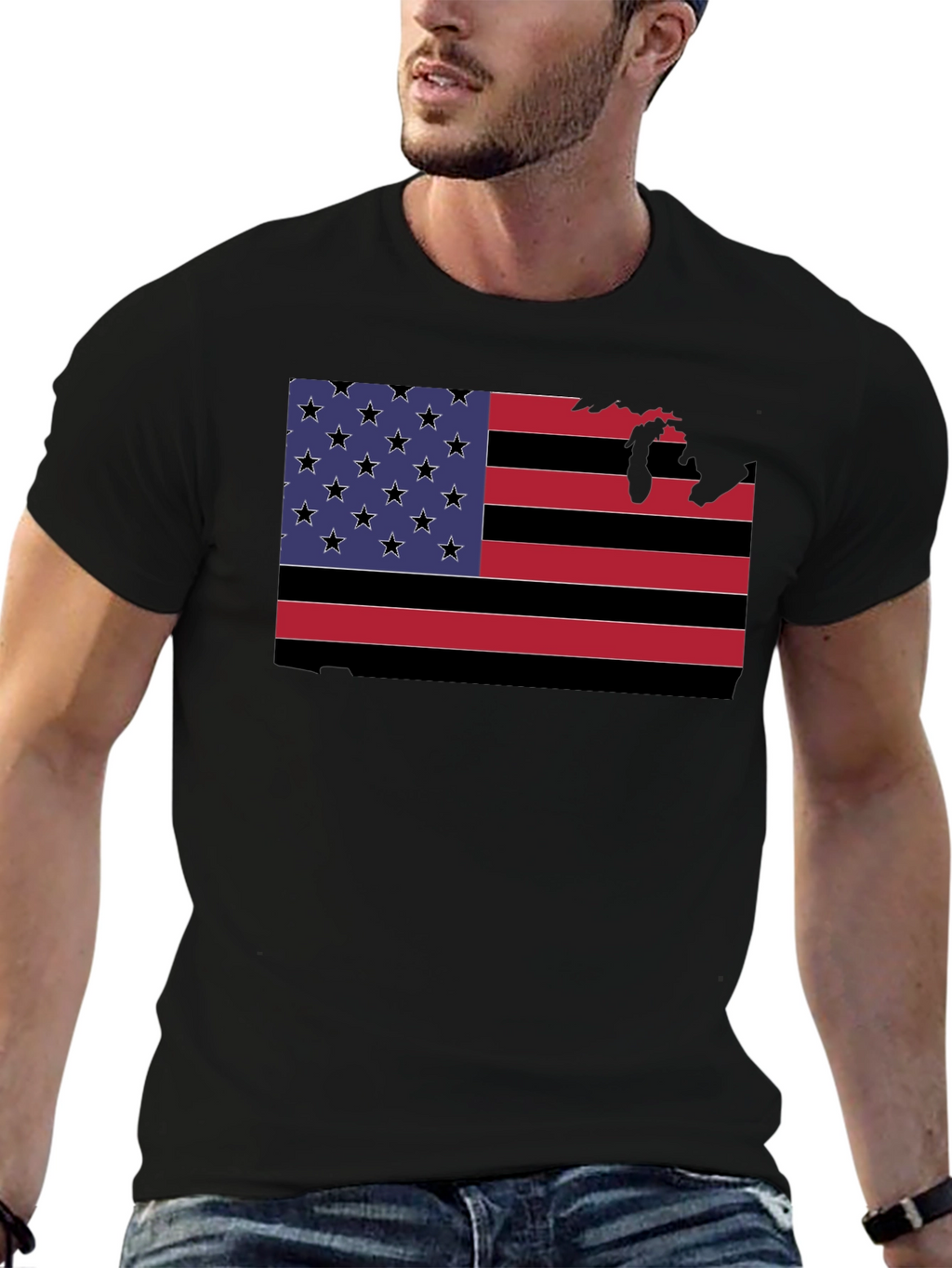 American Flag State Pride Graphic Tee