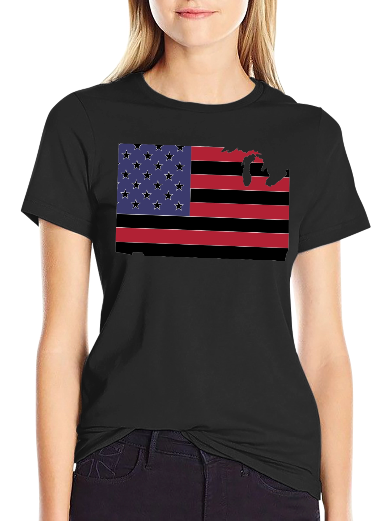 American Flag State Pride Graphic Tee