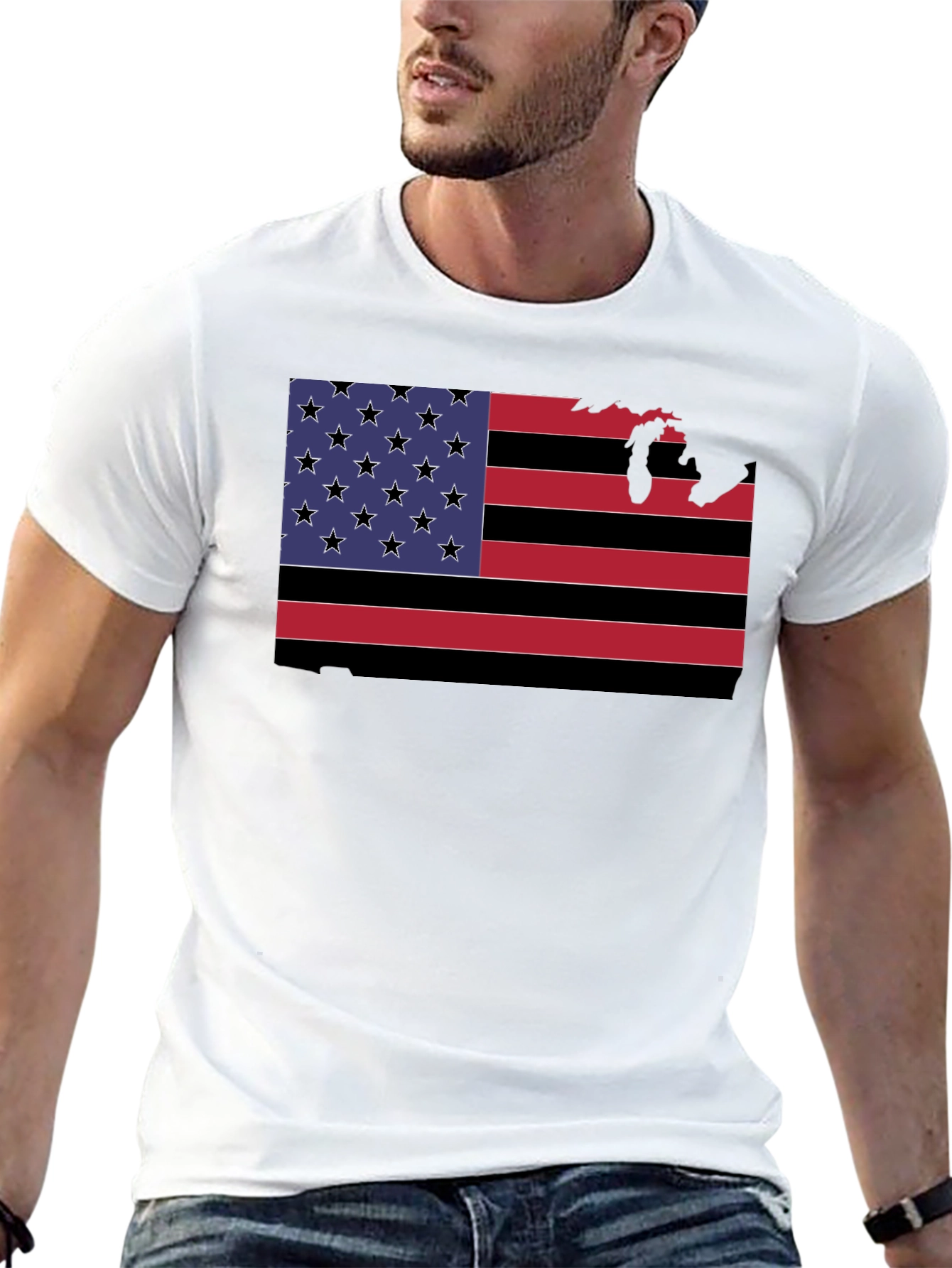 American Flag State Pride Graphic Tee