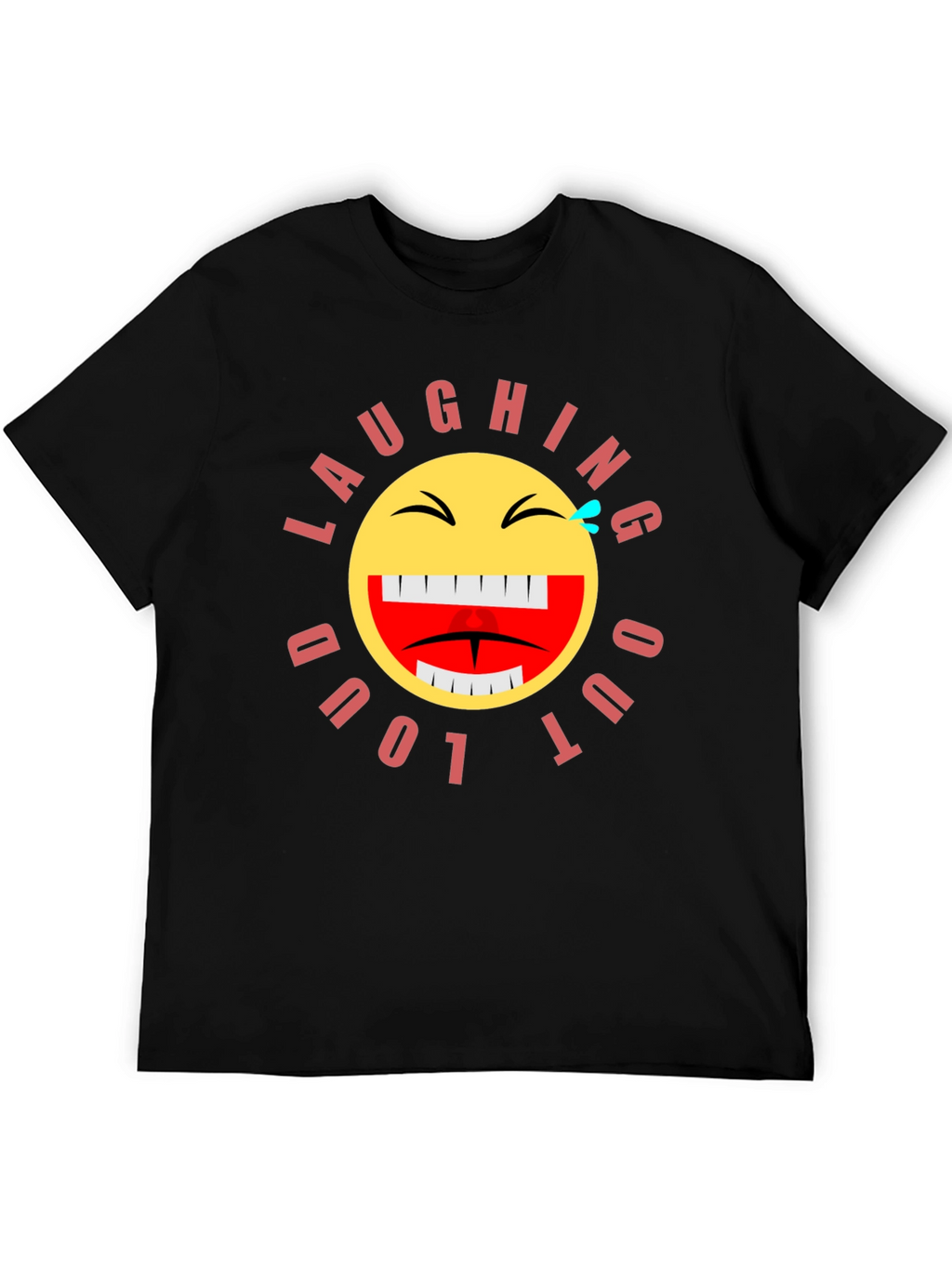Laughing Out Loud Emoji Graphic T-Shirt